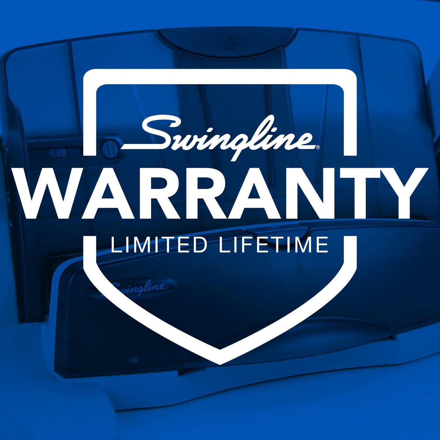 Swingline Long Reach Stapler with Built-in Ruler and Adjustable Locking Paper Guide, Black (7471134121)