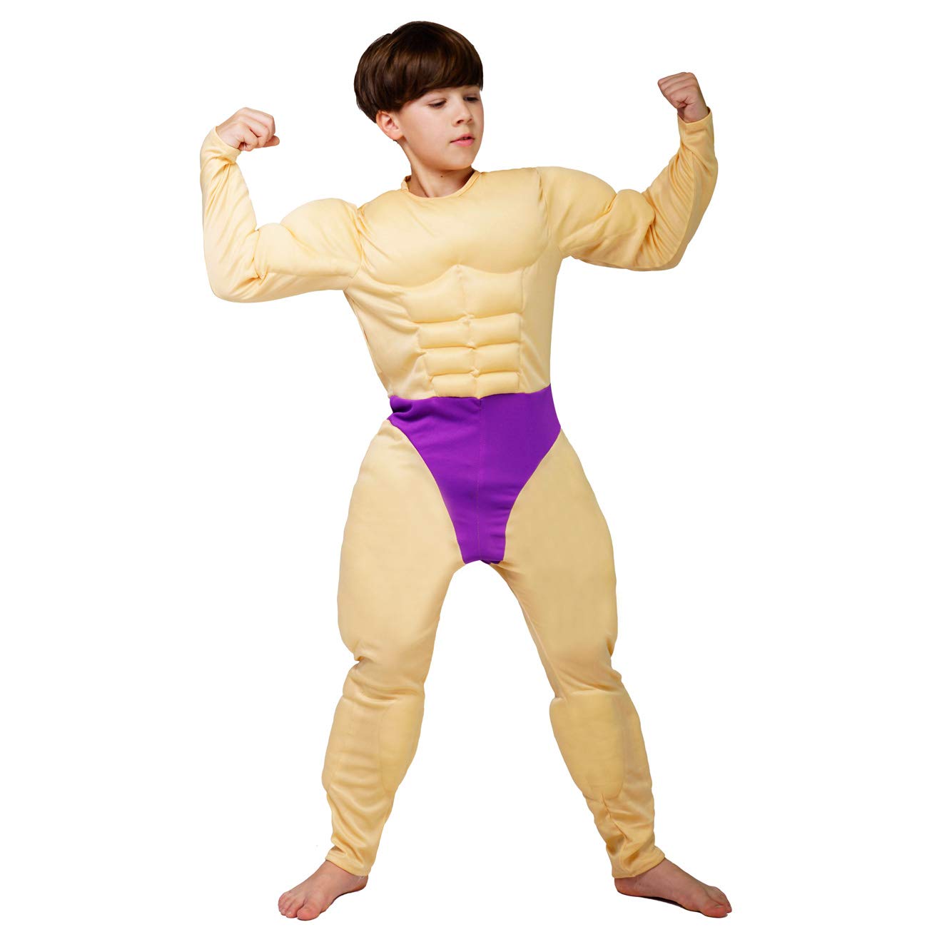 Boy's Muscle Jumpsuit Costume (10-12Y)