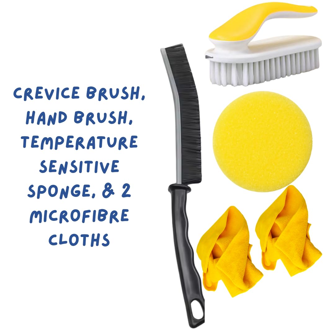 13PACK TOTAL BATHROOM BUNDLE|Citrus Scrubbing Bubbles Extra Power Toilet Bowl Cleaner+All Purpose Spray, Sponge, Crevice Brush, Cleaning Brush, 6X Toilet Bowl Cleaner Tablets, 2 Microfibre Cloths