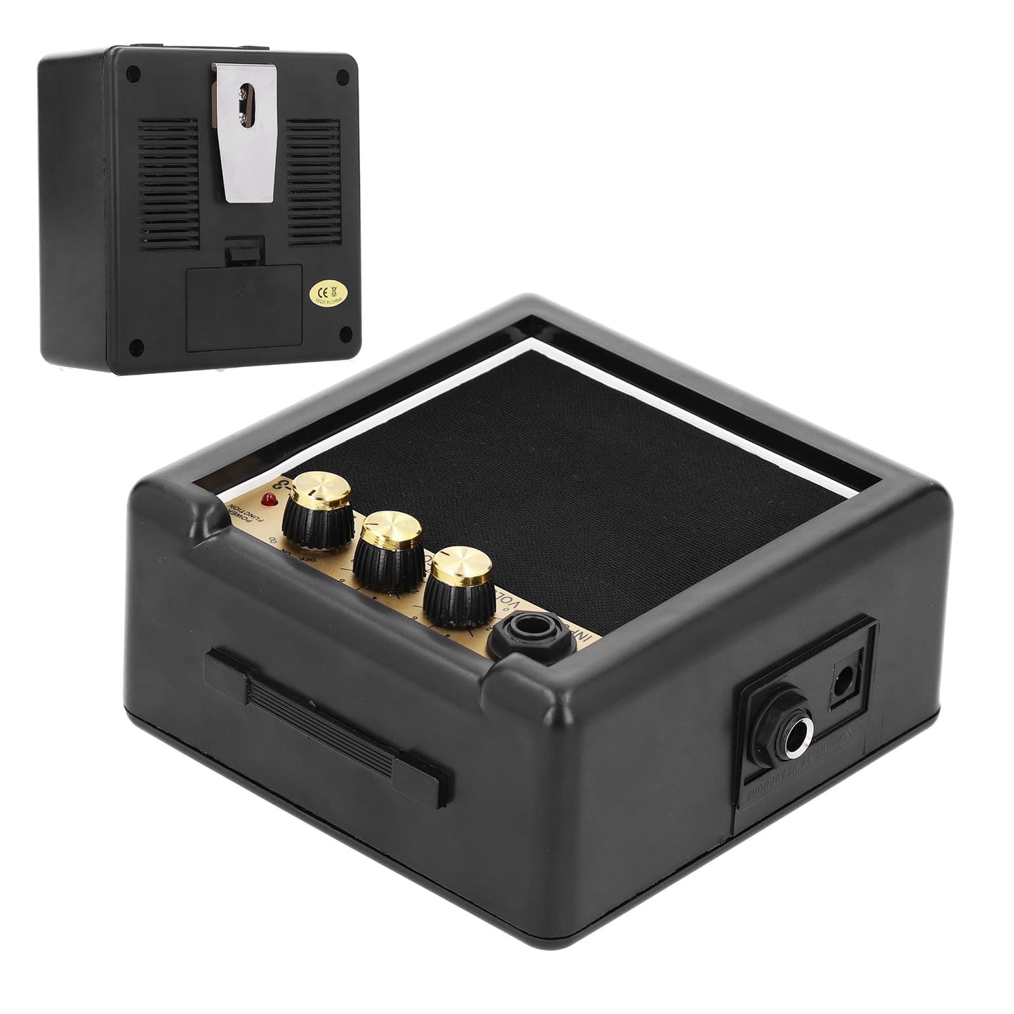 Guitar Bass Amplifier Portable Mini Speaker PG-3 3W for Onthego Performances Black+Gold