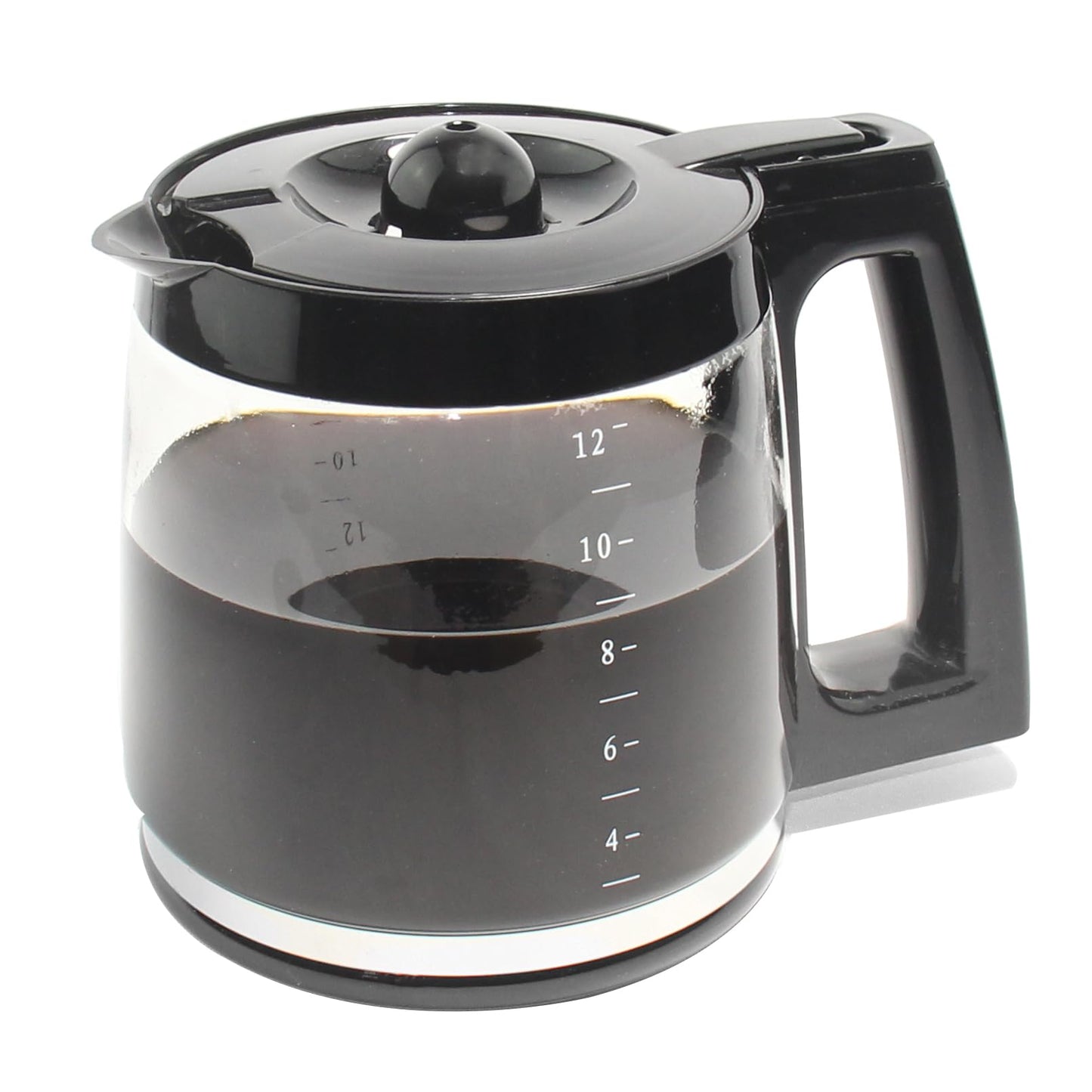 12-Cup Replacement Glass Carafe Pot Compatible with Hamilton Coffee Maker Models 46310, 49976, 49966, 49350, 49957, 49954, 49933, 49980A, 49980Z, 49983, 49618, 46300, 49950