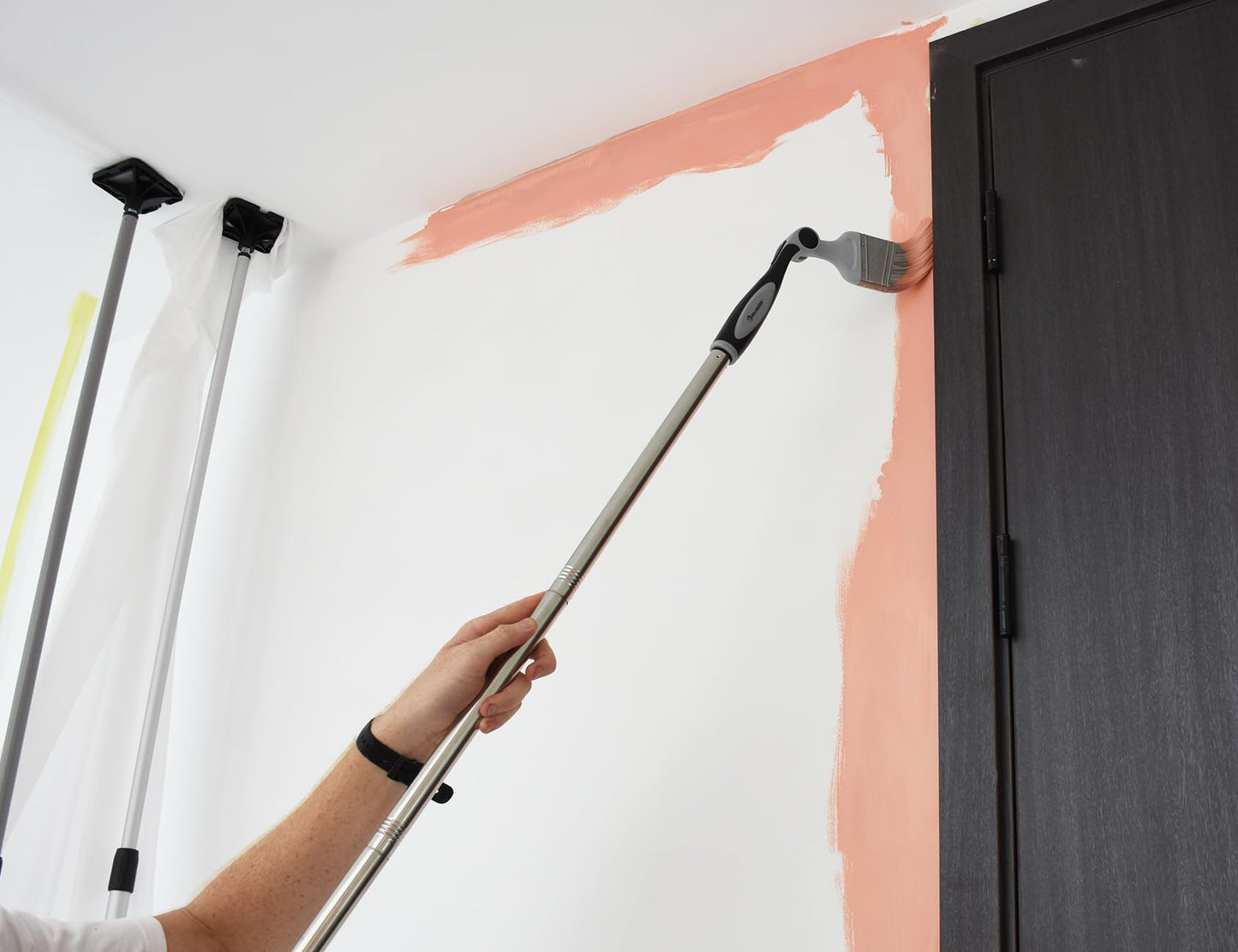 ROLLINGDOG 11 PC Paint Roller Kit-9 Inch Paint Rollers with Frame, Extension Pole, Paint Tray with Liners, Brushes, Paint Roller Cleaner and Masking Tape for Wall Ceiling House Painting