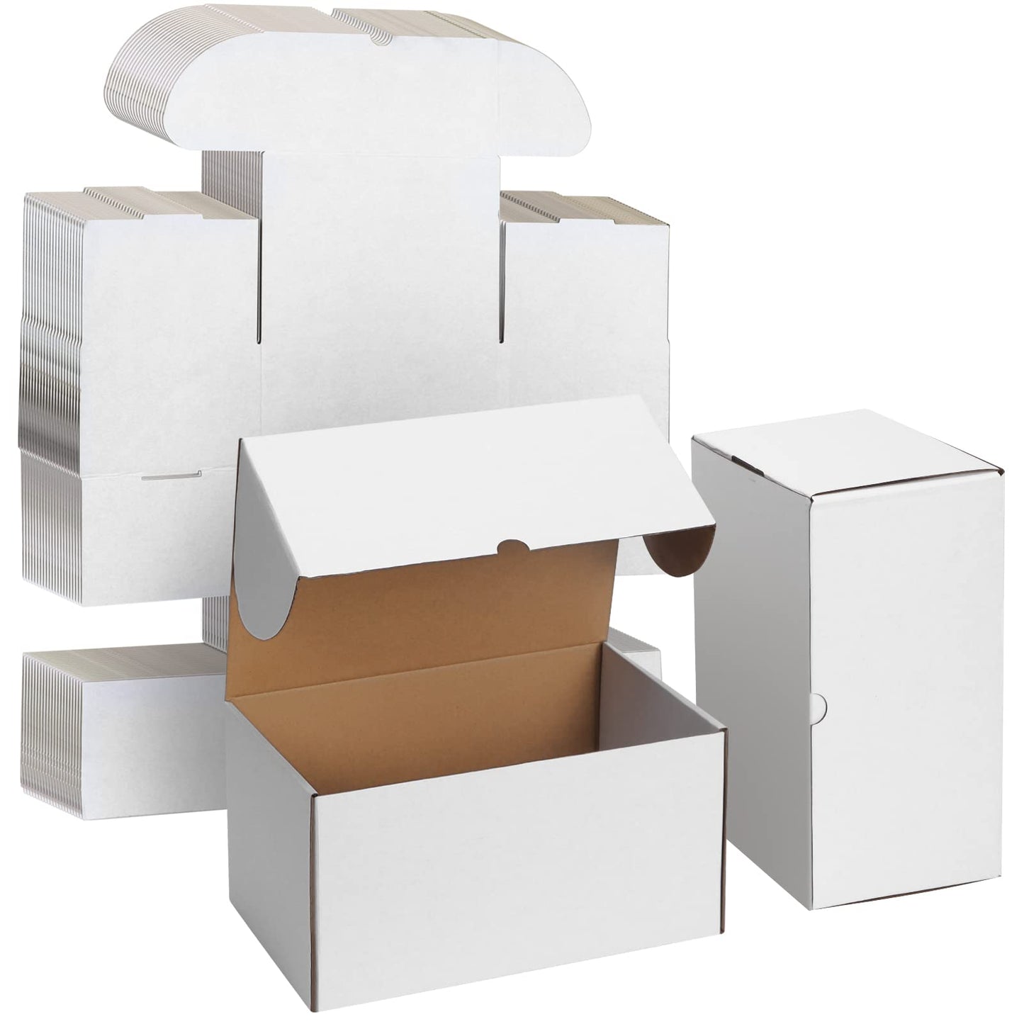 WIFTREY 10x7x5 White Shipping Boxes 20 Pack for Small Business, Small Corrugated Cardboard Boxes for Mailing, Packing, Shipping