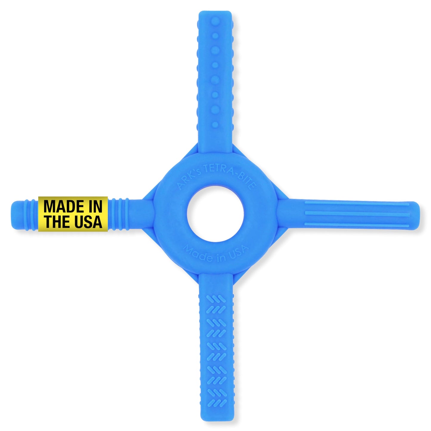 ARK Tetra-Bite® Chewy Fidget, Sensory Toys for Kids and Adults, Chewy Fidget for Autism, ADHD, SPD, Anxiety, Medical-Grade Chew Tools, XXT, Very Firm, Royal Blue