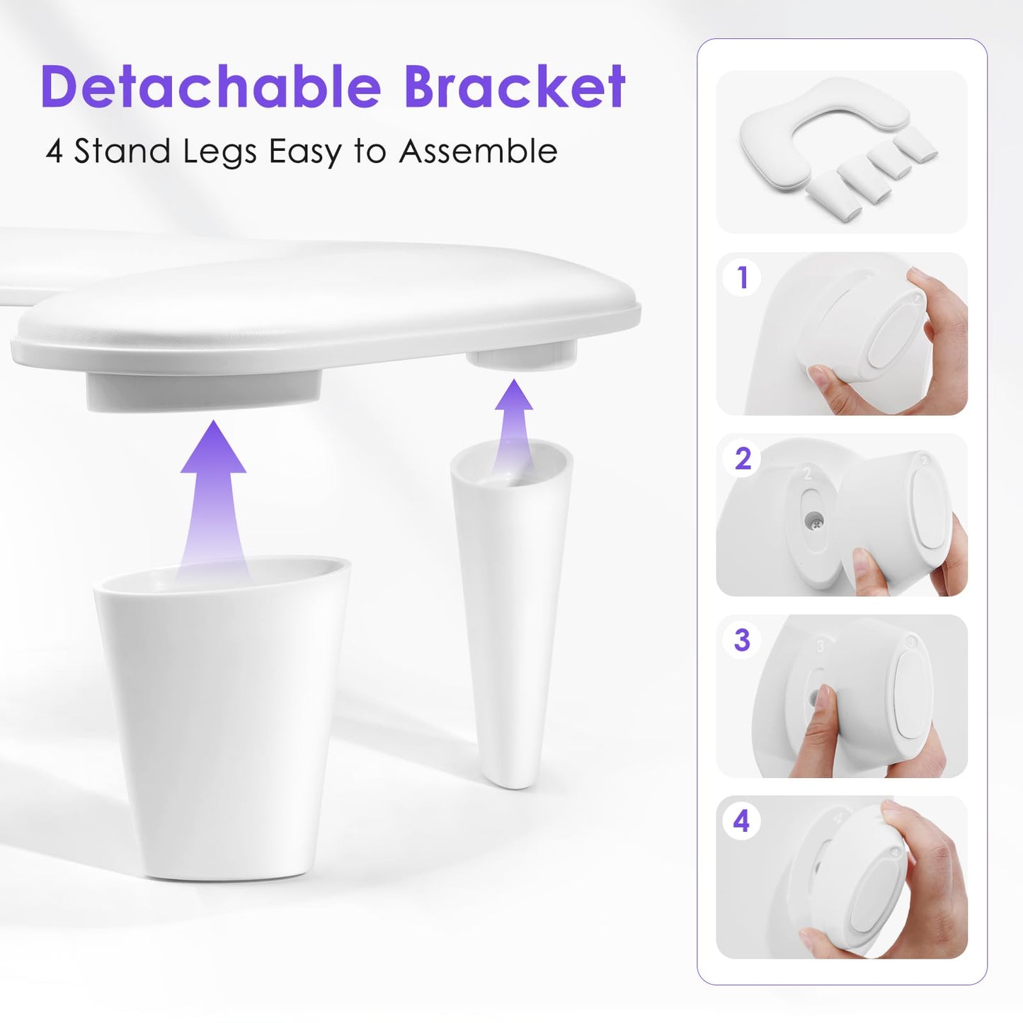 Arm Rest for Nails Tech: U-Shaped Manicure Nail Arm Rest Stand Big White Armrest Microfiber PU Leather Hand Rest Pillow for Acrylic Nail Cushion