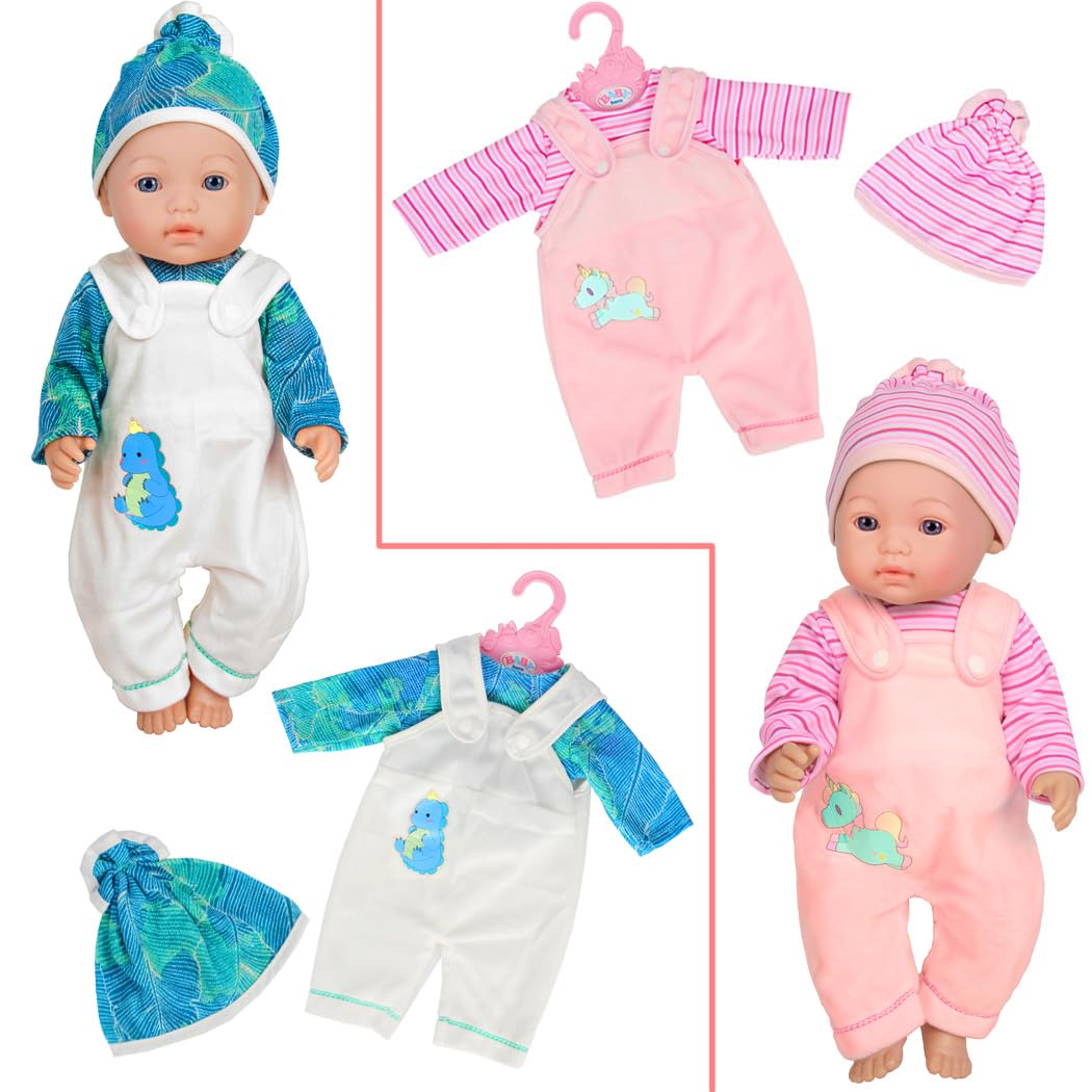 10 Sets Baby Doll Clothes Doll Outfits and Accessories Fit for 43 cm New Born Baby Dolls 14-16-17 Inch Baby Dolls 15 inch Dolls