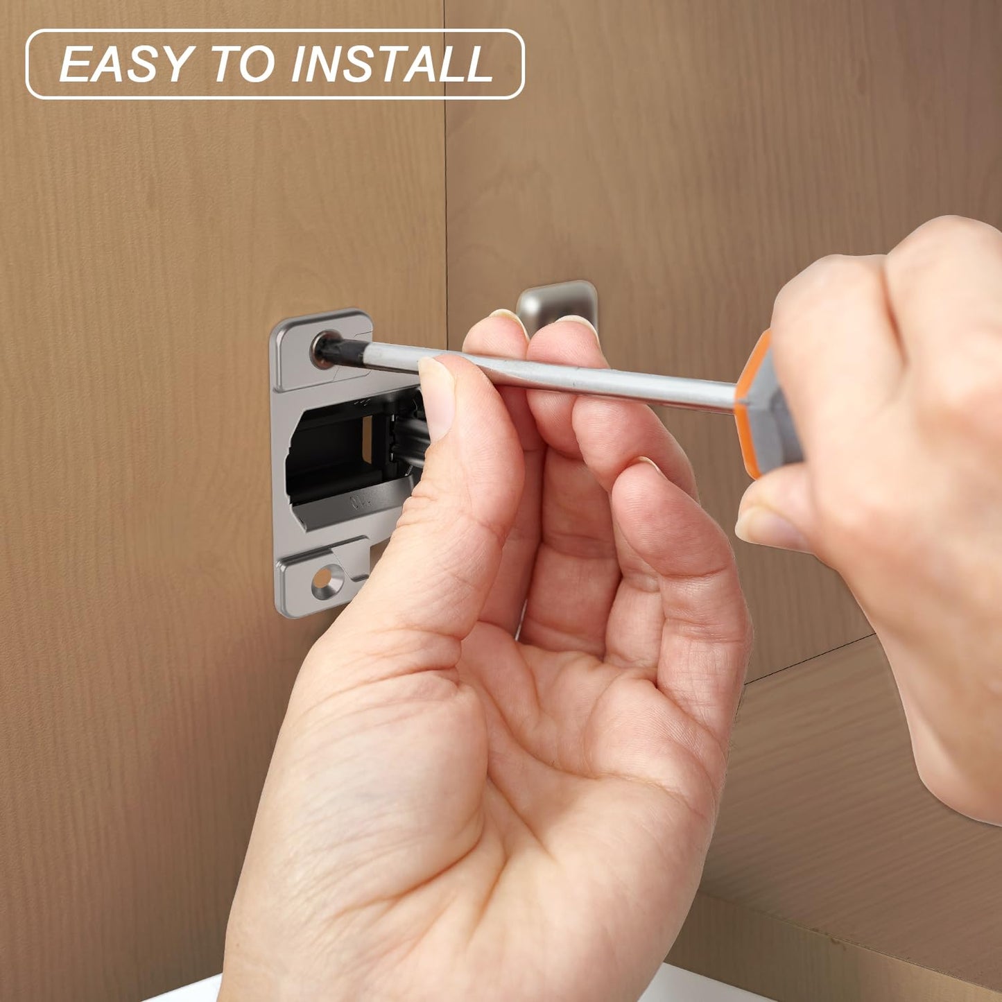 Holdly Replacement for Blum 33.3600, Compact 33 Screw on 110 Degree Opening Face Frame Cabinet Hinges, Nickel Plated, Nickel, Metal, Flush Mount, 8 Pack, Contemporary Style