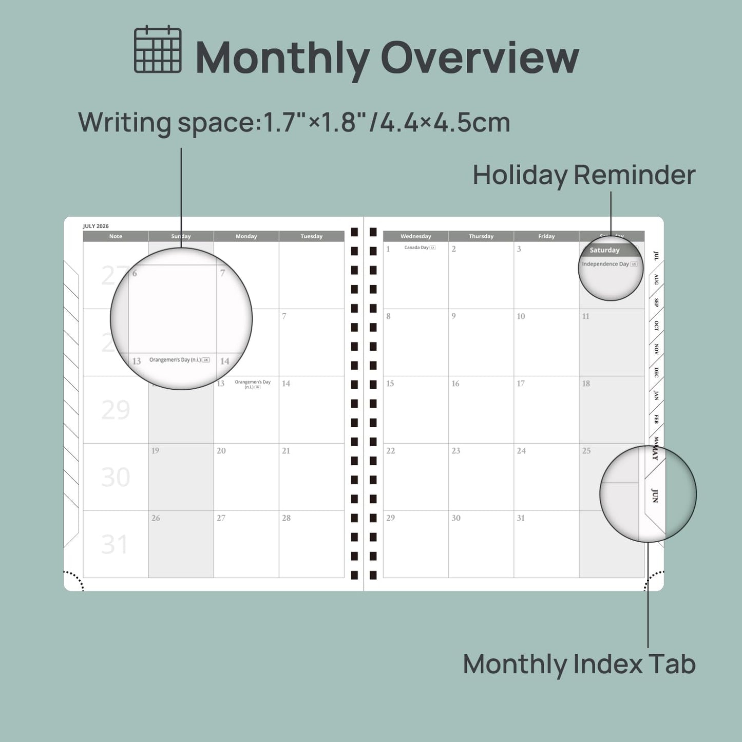 POPRUN Academic Planner (July 2026-June 2027) Weekly and Monthly Appointment Book 2026-2027, 10" x 8" Planner School Year 2026-2027 with Hardcover, Tabs, Ruler, Pen Loop & Tear-Off Corners - Violet