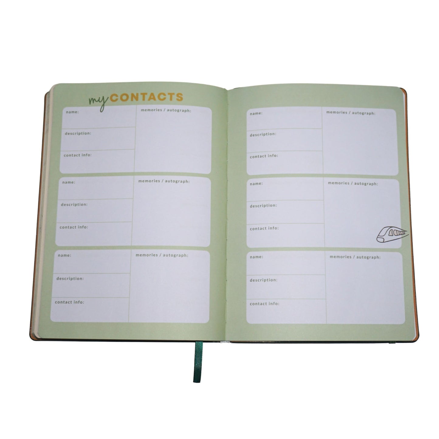 My Way Up Guided Travel Journal with Weekly Pockets for Memorabilia and Journaling Prompt Stickers Green