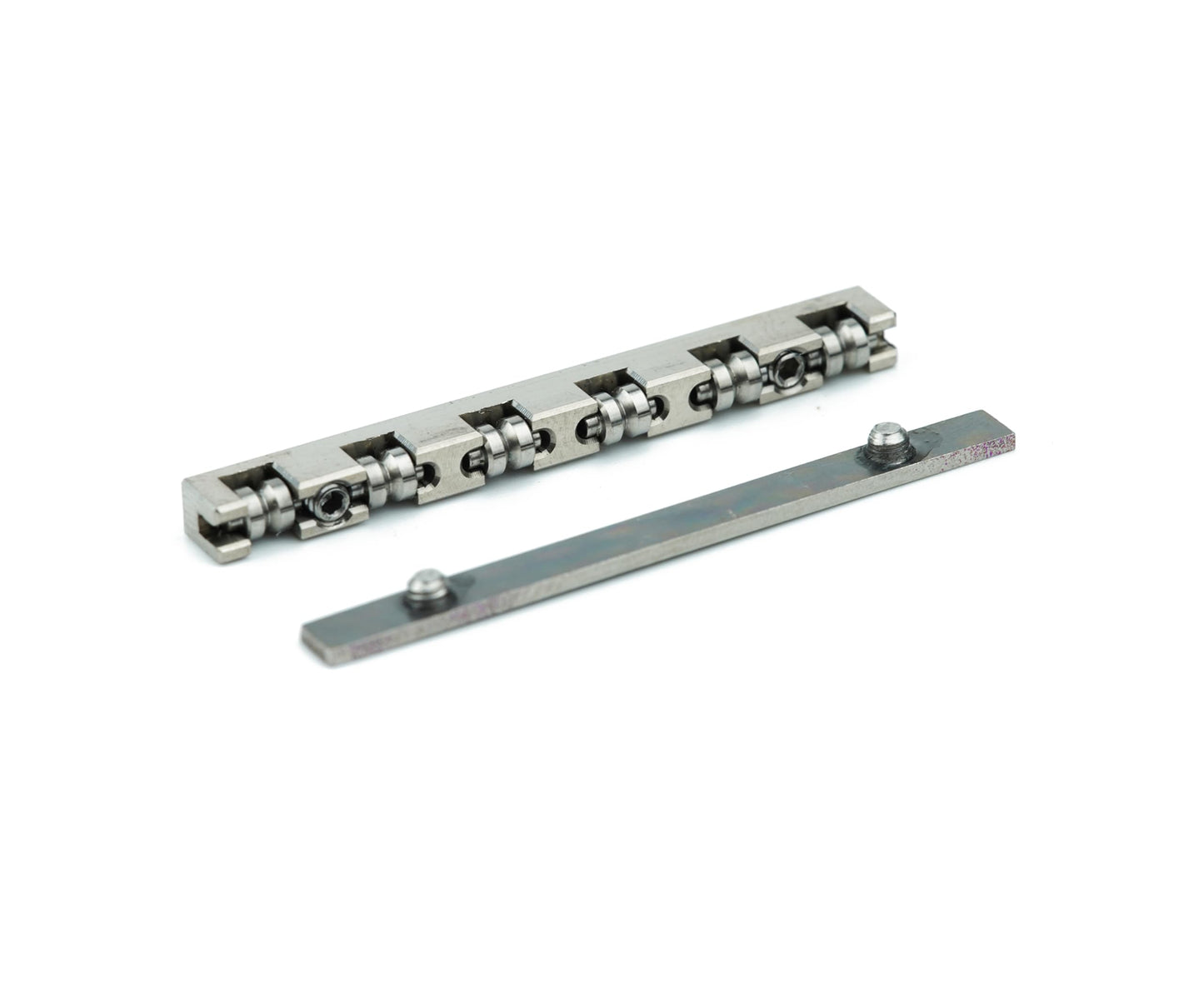 Guyker Guitar Roller Nut 43mm - Titanium alloy Ball Nut Height Adjustable Split Regulation Replacement Parts Compatible with 6 String Start ST TL Style Guitar, TS001