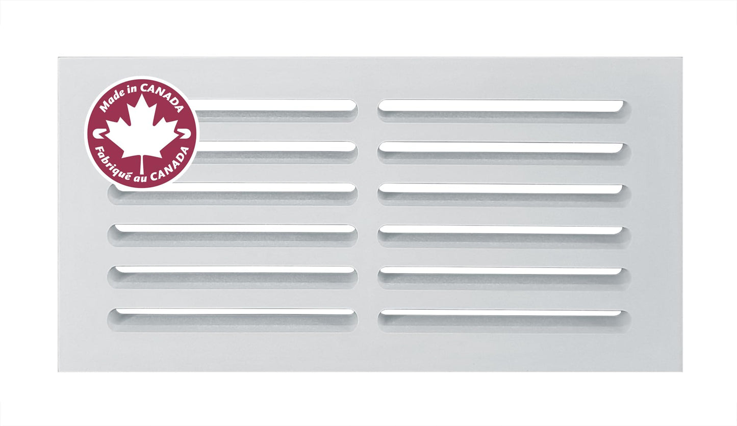 Snug Vent - 3/4 x 8 x 16 Inch Sturdy MDF Cold Air Return Grill - Wood Wall Vent for Home Improvement - Primed White and Ready to Paint - Flexible Install Options