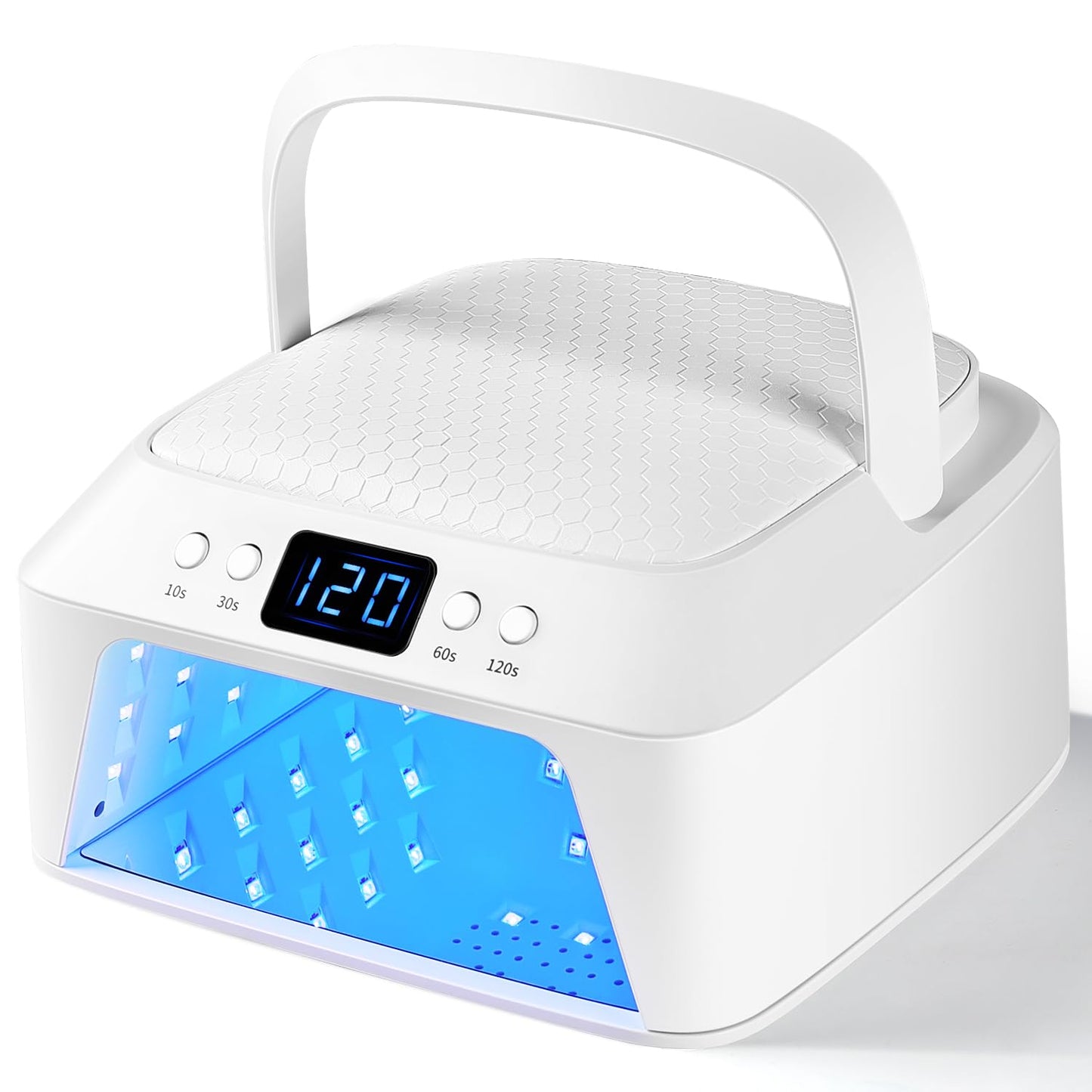 JODSONE U V LED Nail Lamp Large Space Portable Handle Front and Rear Dual Display Professional Nail Lamp Fast Drying Gel Nail Polish