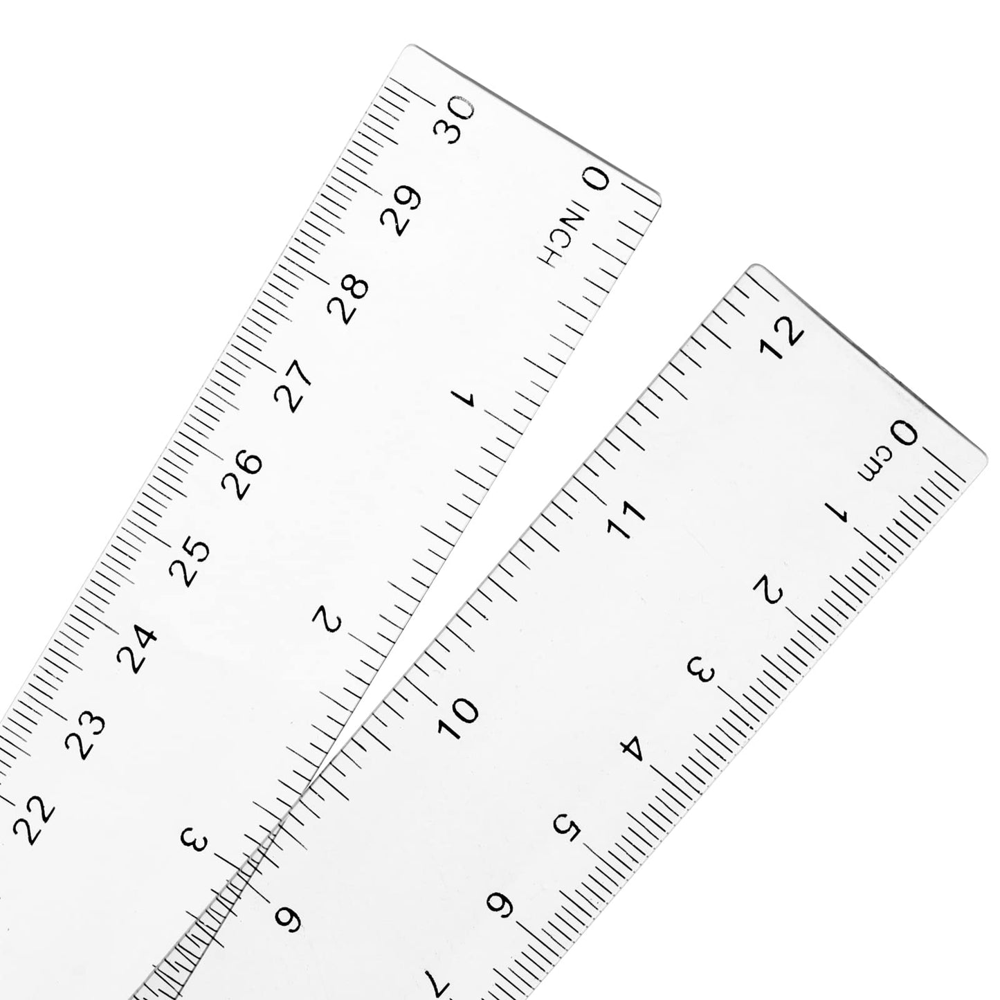 KEILEOHO 120 Pack 12 Inch Clear Plastic Ruler, 30CM Rulers Bulk Flexible with Centimeters and Inches for School Supplies