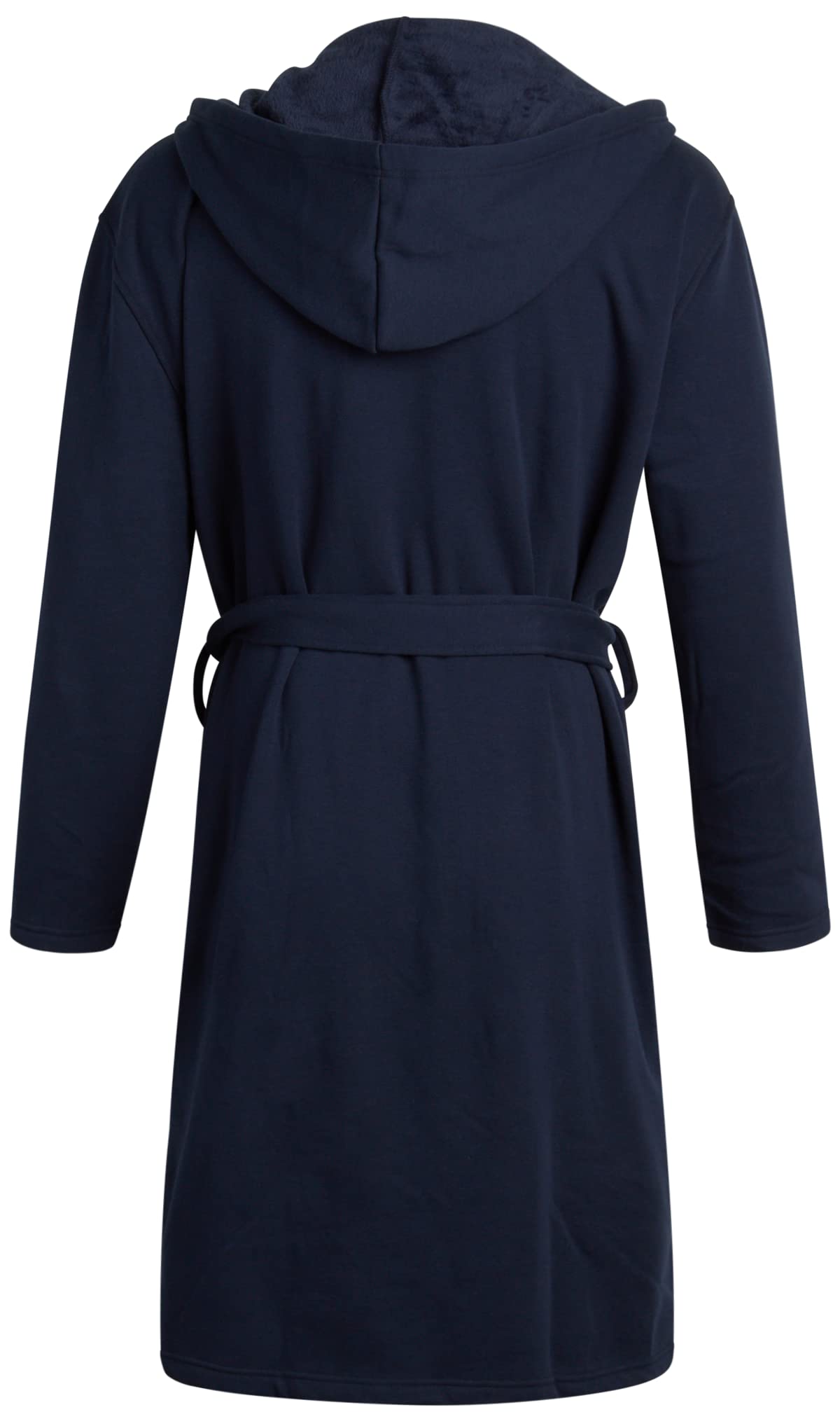 Eddie Bauer Men’s Bonded Fleece Robe, Navy, Medium