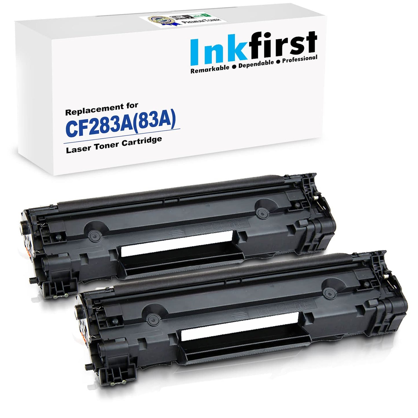 2 Inkfirst Compatible Toner Cartridges Replacement for HP CF283A 83A LaserJet Pro MFP M127fn MFP M127fw MFP M125a MFP M125rnw MFP M125nw M201dw M201n MFP M225dn MFP M225dw
