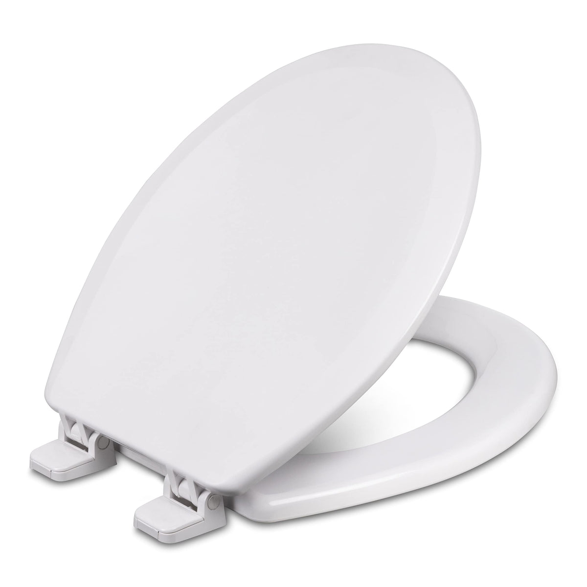 CENTOCORE 700-301 Round Wooden Toilet Seat, Heavy Duty Molded Wood with Centocore Technology, Crane White (Cotton/Bright)