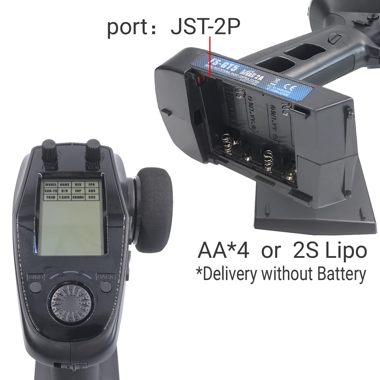 Alaohu Flysky FS-GT5 6 Channels RC Transmitter and FS-BS6 Gyro Receiver 2.4GHz AFHDS 2A Radio Control System for RC Car Boat