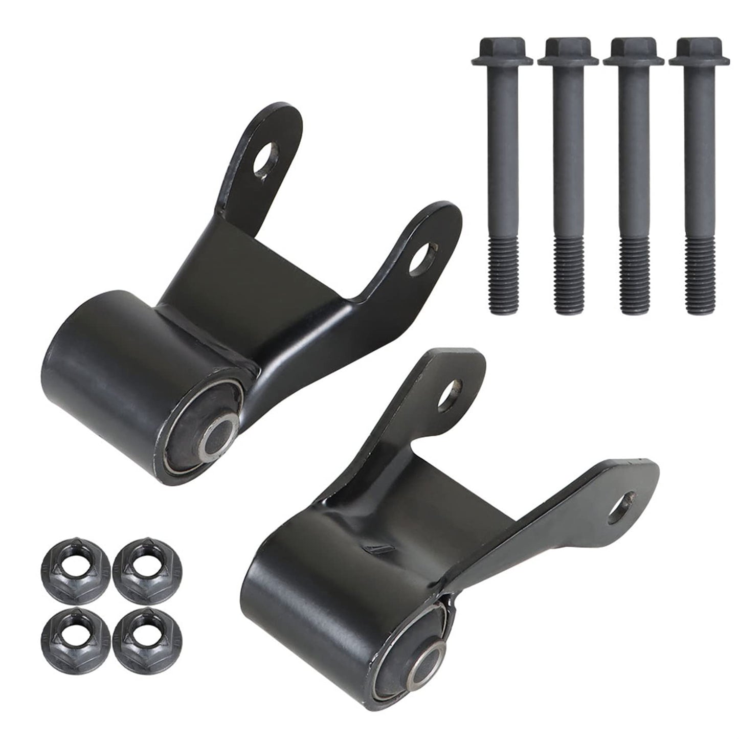 labwork Leaf Spring Rearward Shackle Bracket Kit Replacement for Chevy Avalanche Silverado Suburban Replacement for GMC Sierra Yukon 2000-2013 722-029