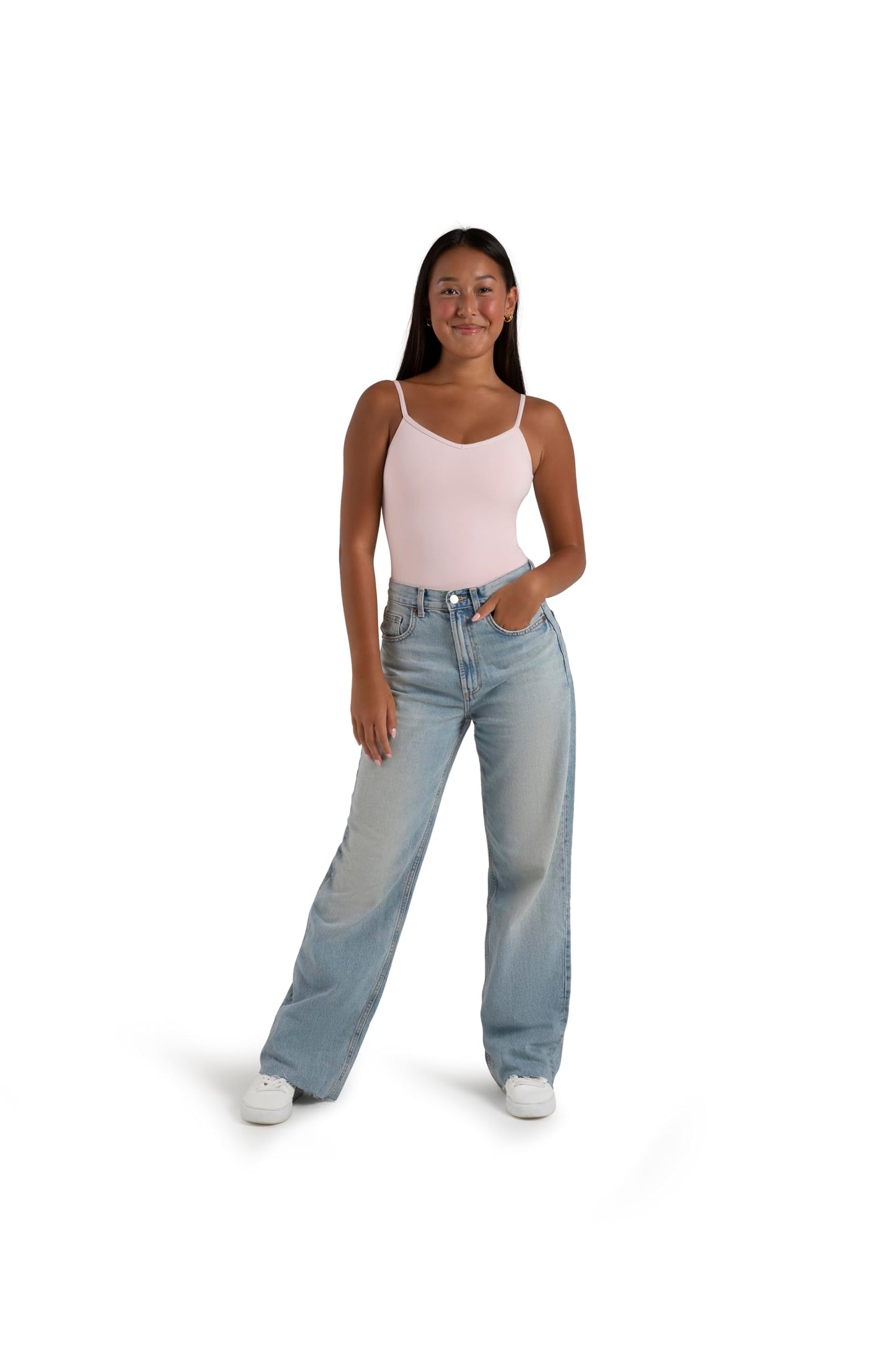 Capezio Women's V-Neck Camisole Leotard,Pink,Small