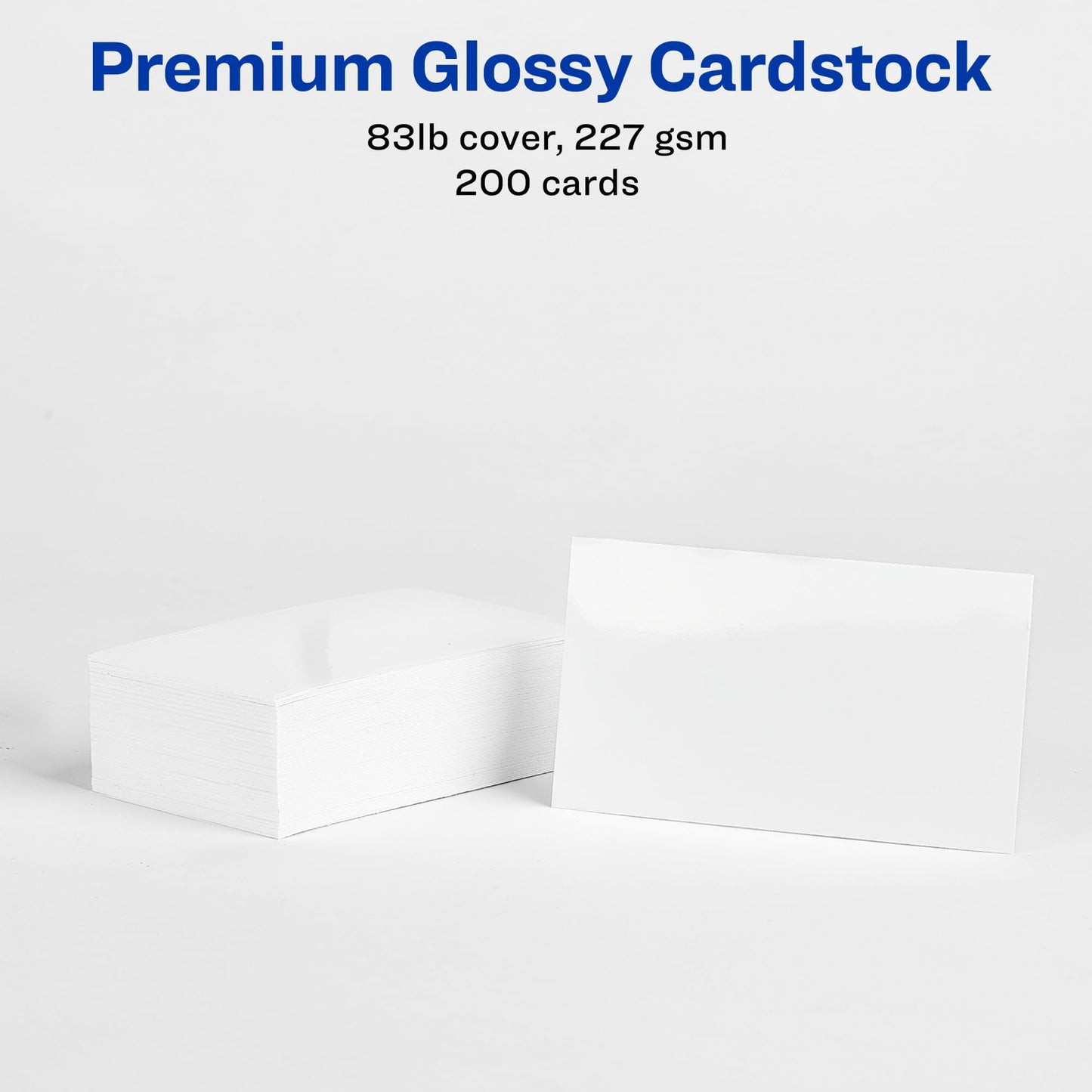 Avery Ink Jet Two-Side Printable Clean Edge Business Cards, White, Glossy, Pack of 200 (8859)