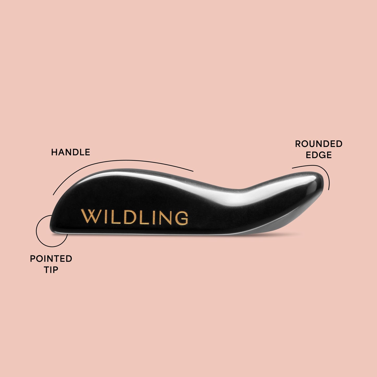 Wildling Empress Wand | Facial Massage Wand I Designed to Sculpt Jawline + Relieve Tension in The Face, Jaw, Neck + Shoulders I 100% Authentic Bian Stone