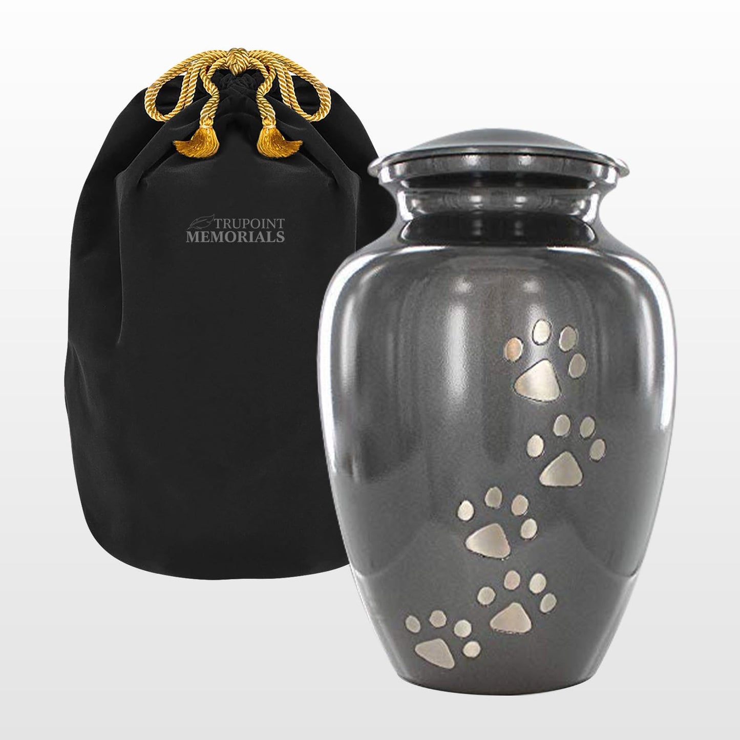 Trupoint Memorials Pet Urn for Dogs and Cats Ashes - A Loving Resting Place for Your Special Pet, Cat and Dog Urns for Ashes, Pet Cremation Urns – Grey, Small Pets up to 8 Kg