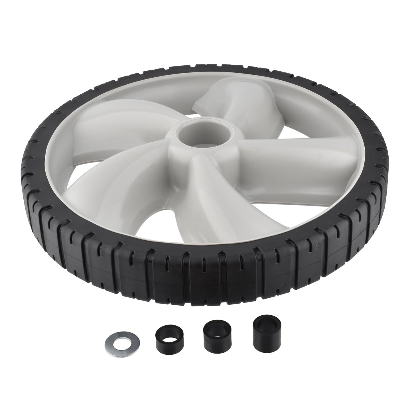 490-324-0002 12-inch Plastic Wheel for Craftsman for Poulan for Brute for Honda for Husqvarna for Yard Machines for Walk-Behind Lawn Mower