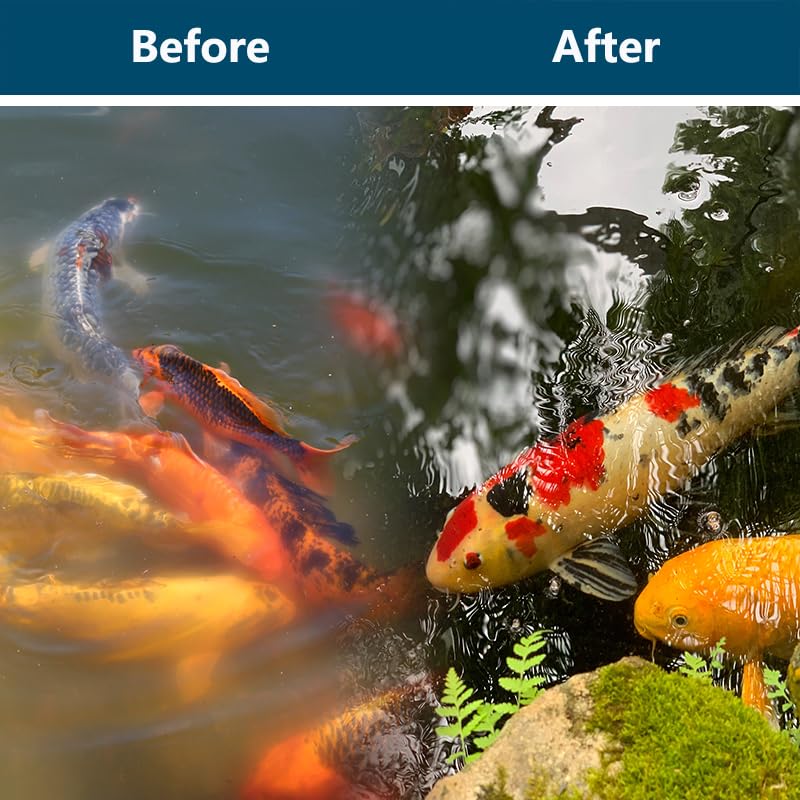 White Koi Pond Filter Pad Fine Bulk Roll- Cut to Fit - Durable Fish Pond Filter Media - Water Garden Aquariums Filter Material - 118" (9.8 ft) x 12" x 3/5" - 4/5" Thickness