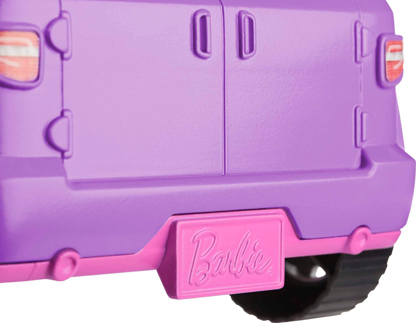 Barbie Off-Road Vehicle, Purple with Pink Seats and Rolling Wheels, 2 Seats, Toy for 3 to 7 Year Olds