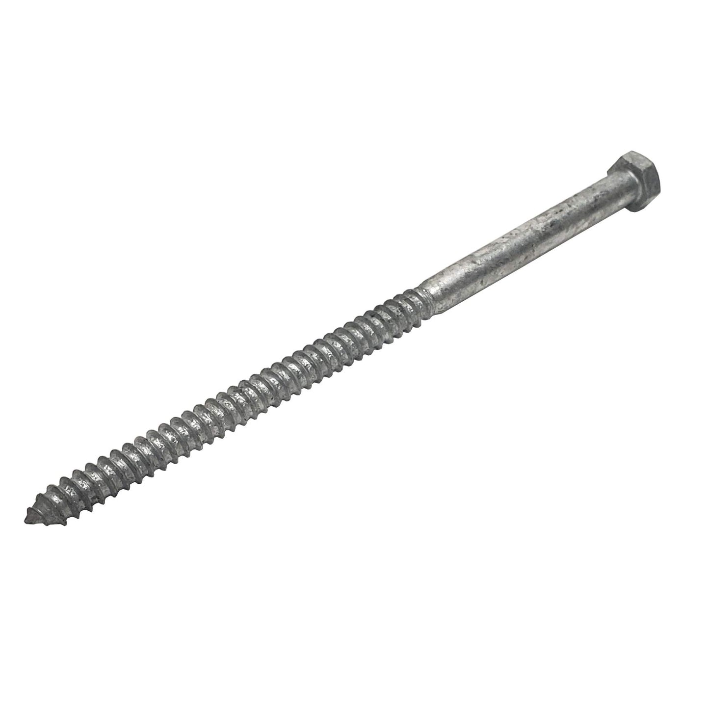 1/2" x 10" Lag Bolt Screws – HDG Hot Dip Galvanized Heavy-Duty Hex Head Lag Screws | A307 Steel Structural Timber Fasteners | Long Exterior Wood Bolts | 10pcs Box