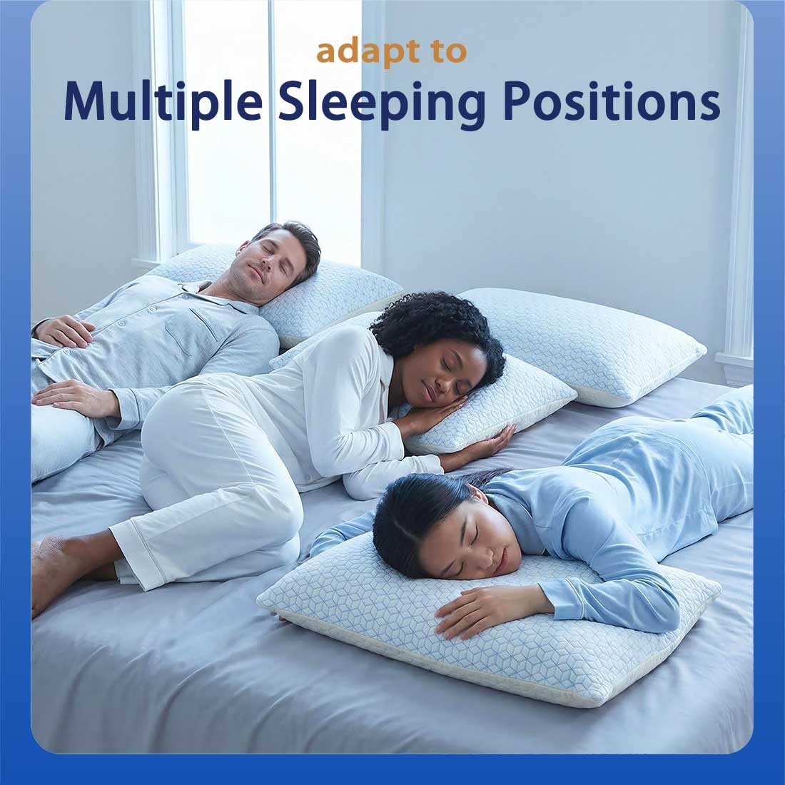 Faux-Goose Down Pillows Standard/Queen Size Set of 2, Cooling Soft Fluffy Pillows with Zippered Removable Cover(Rayon Drived from Bamboo Fabric) for Side Back Stomach Sleepers