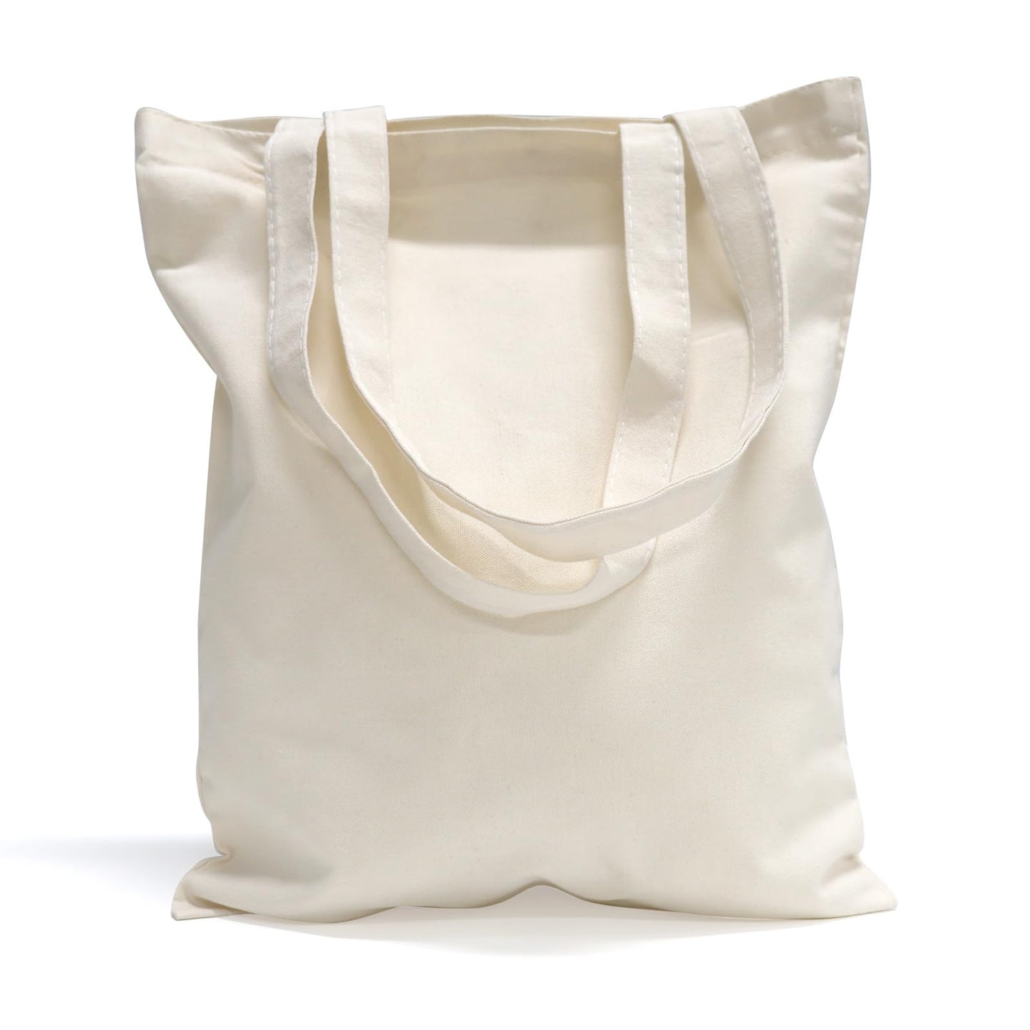 Morcheiong 20 Pack Cotton Canvas Bag Blank Tote Canvas Bags Reusable Grocery Shopping Bags, Suitable for DIY Craft, Promotion, Gift, Shopping, Advertising, Drawing, Giveaway, Grocery, Activity