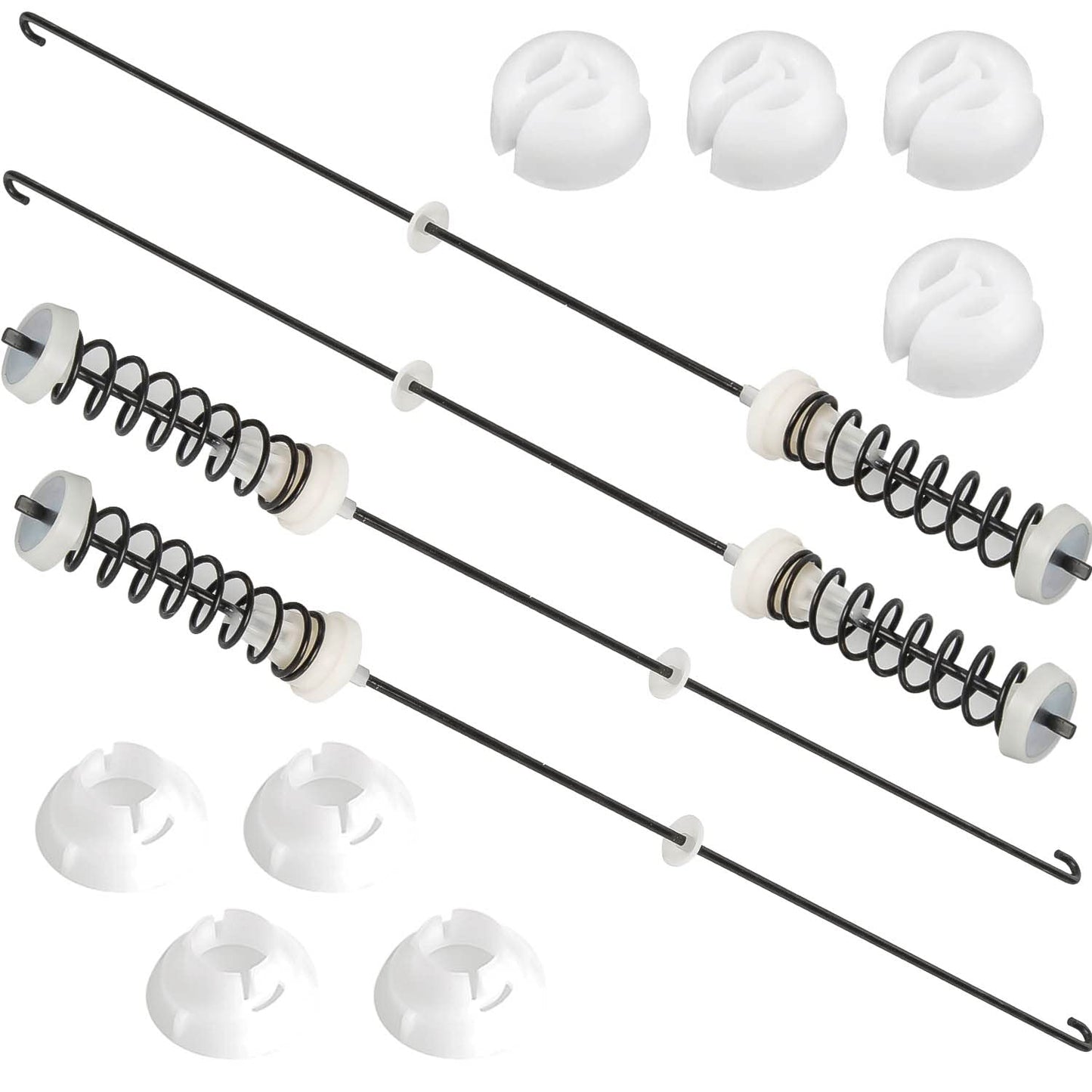 Pack 4 - W10780045 Washing Machine Suspension Rods Compatible with Whirlpool Kenmore Amana - Repalces: AP5971396, W10537442, W10537443, W10622030, W10645652, W10748953, W10748955