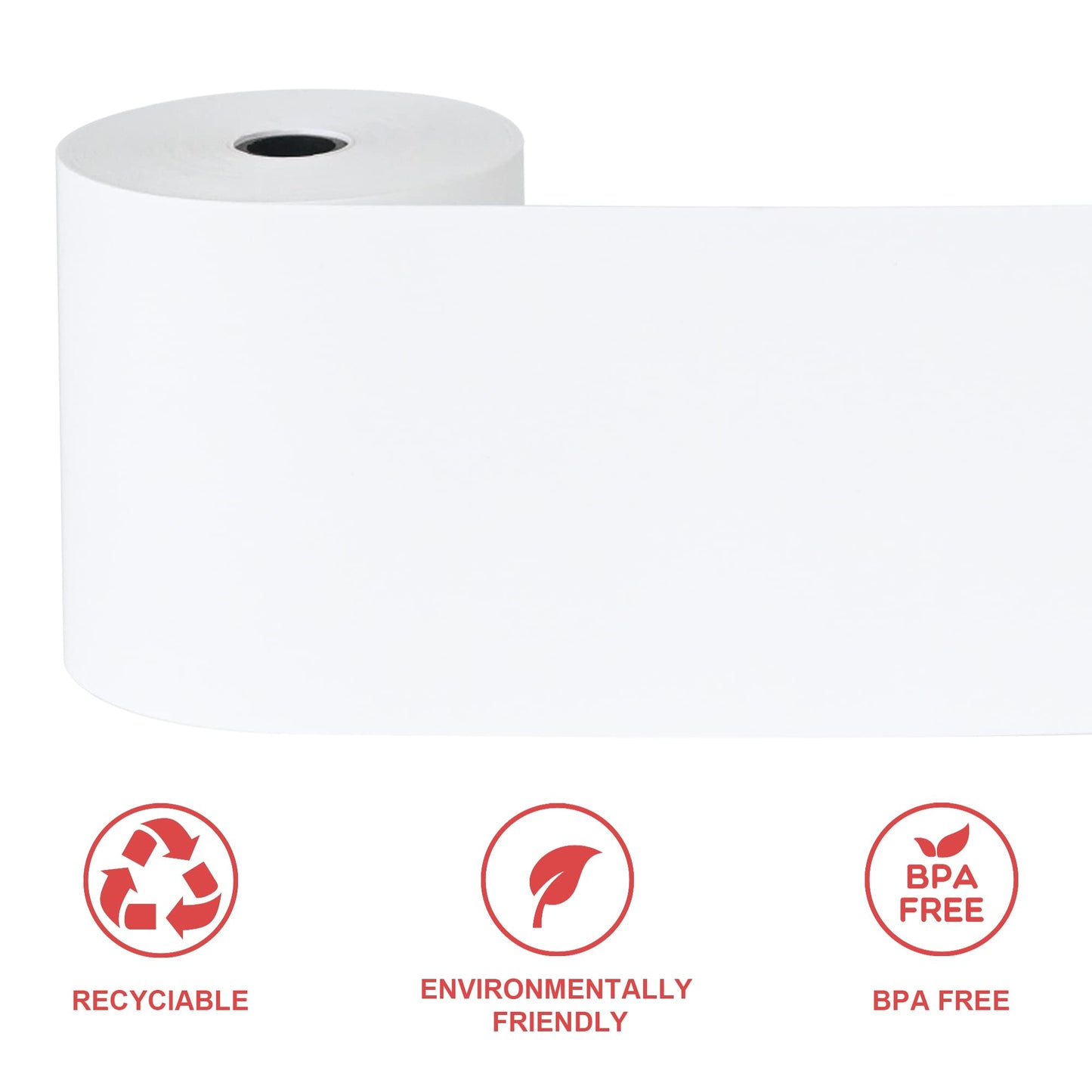 L LIKED 3-1/8"（3.125"） x 200' Thermal Paper Receipt Rolls, 30 Rolls Cash Register POS Receipt Paper