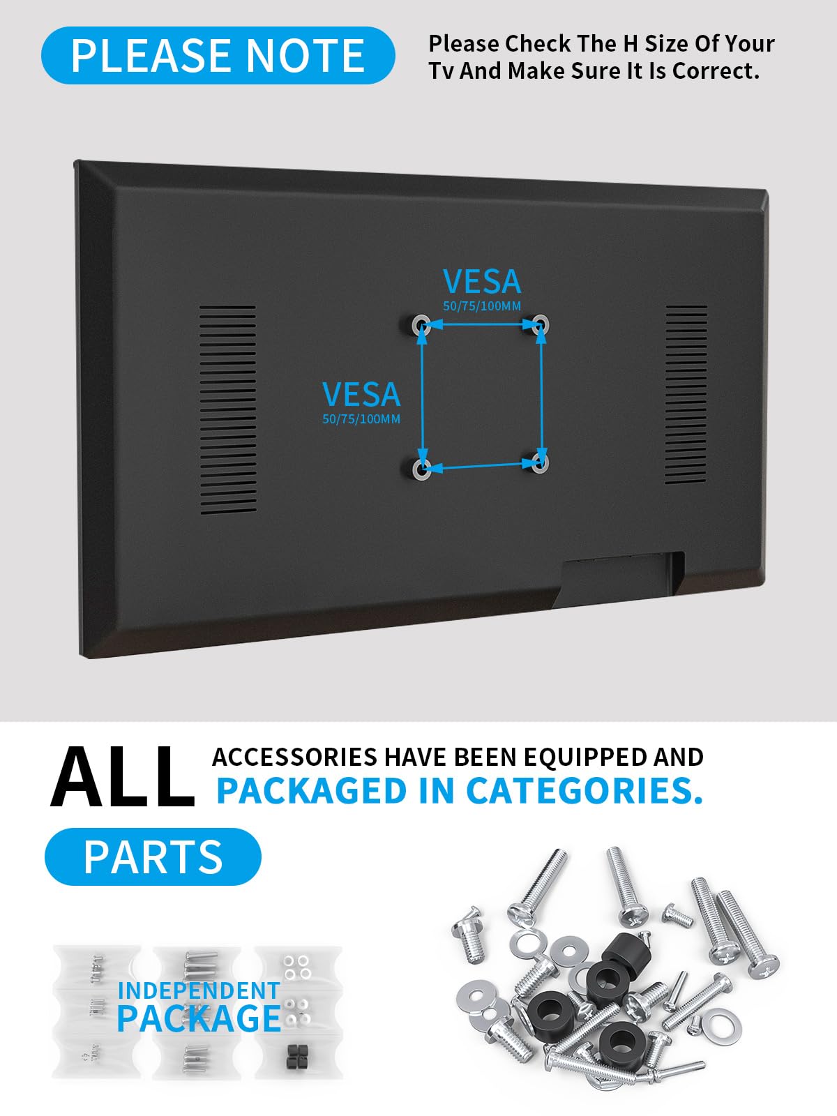 AX WABER Dual Monitor Stand Vertical Stack Screen Free-Standing Desk Mount Arm Riser Fits Two 13 to 34 Inch Computer Monitors with Swivel,Tilt, Height Adjustable,VESA Stand 100x100mm, 75x75mm AX05TB02