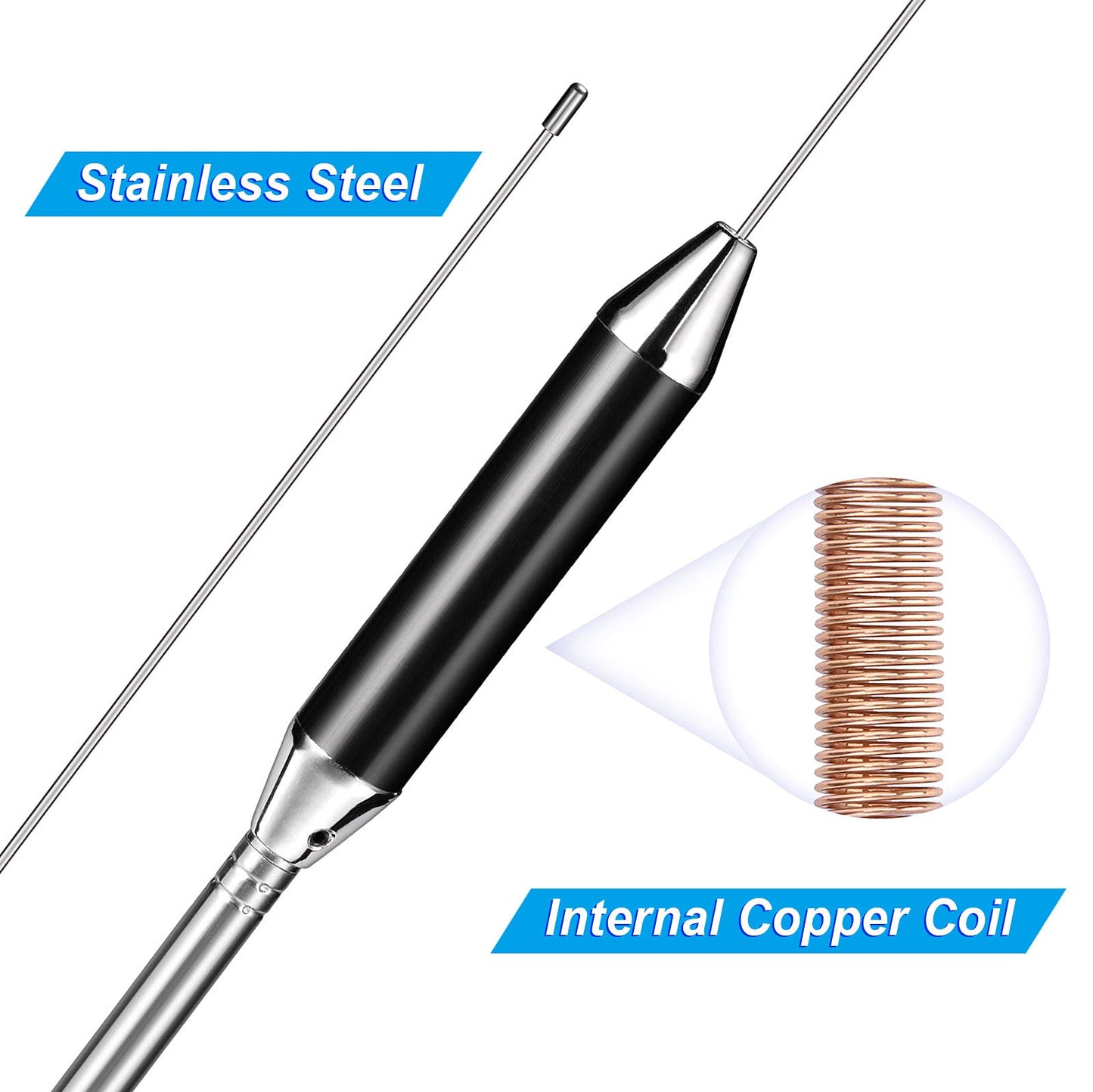 Bingfu 24 inch Magnetic CB Radio Antenna 27MHz PL259 & BNC Male Compatible with Cobra Midland Uniden Maxon President Mobile CB Radio Car Truck CB Antenna Kit
