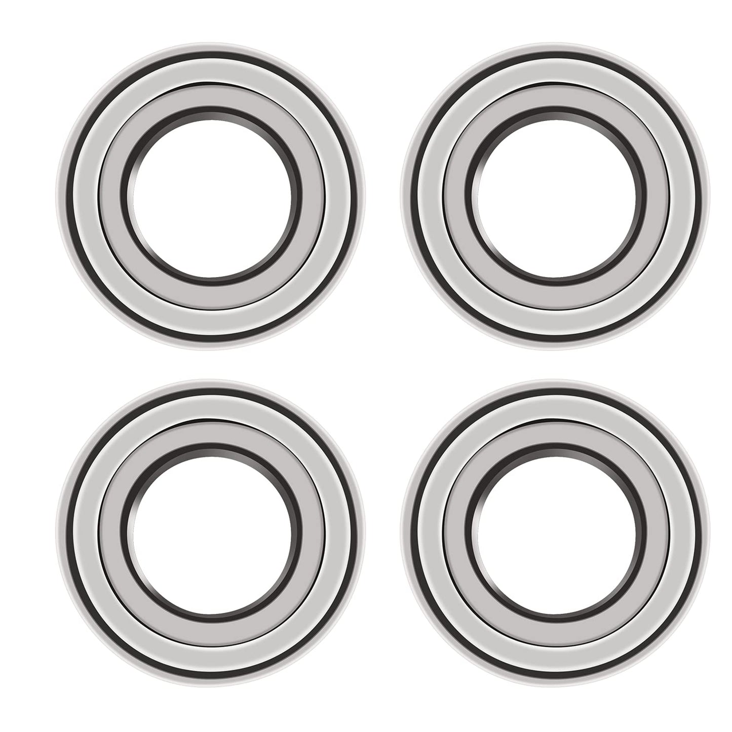 Front/Rear Wheel Bearings Compatible with Yamaha Grizzly:700 07-16,660 03-08,550 09-14, 450 07-10,400 08,350 07-11;Kodiak400/450 05-06;Big Bear400 07-12;Replaces 93305-00601-00 93305-00602-00 (4 Pack)