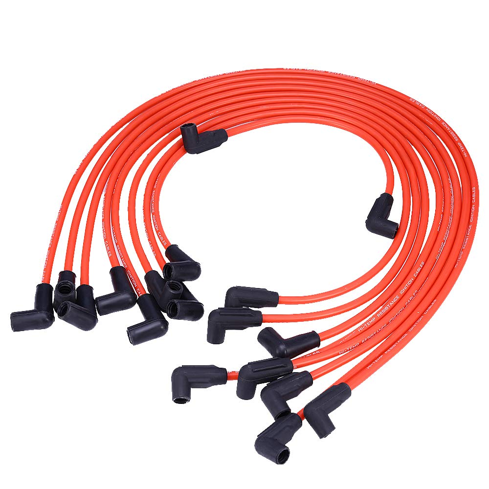 Spark Plug Wires Sets Ignition Cables High Performance 10.5MM Replacement for Chevrolet Engines HEI SBC BBC 350 383 454 Electronic