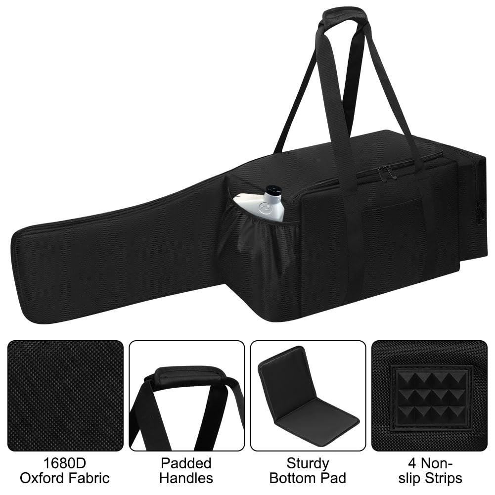 Ajyingasyo Chainsaw Bag, Padded Water Resistant Chainsaw Carrying Case Compatible with EGO, Dewalt, Greenworks 14", 16" & 18" Cordless Power Chainsaw & Accessories