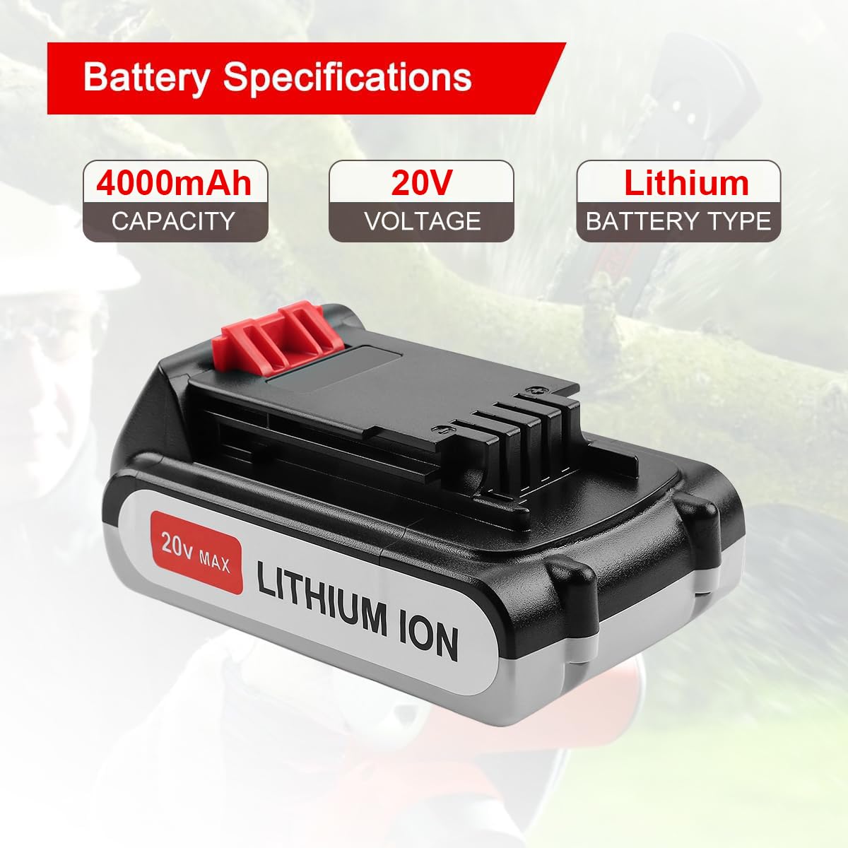 ANTRobut 2Pack 20V 4.0Ah LBXR20 Lithium Battery Replacement for Black and Decker 20V Battery LB20 LBX20 LBXR2020-OPE LB2X4020-OPE