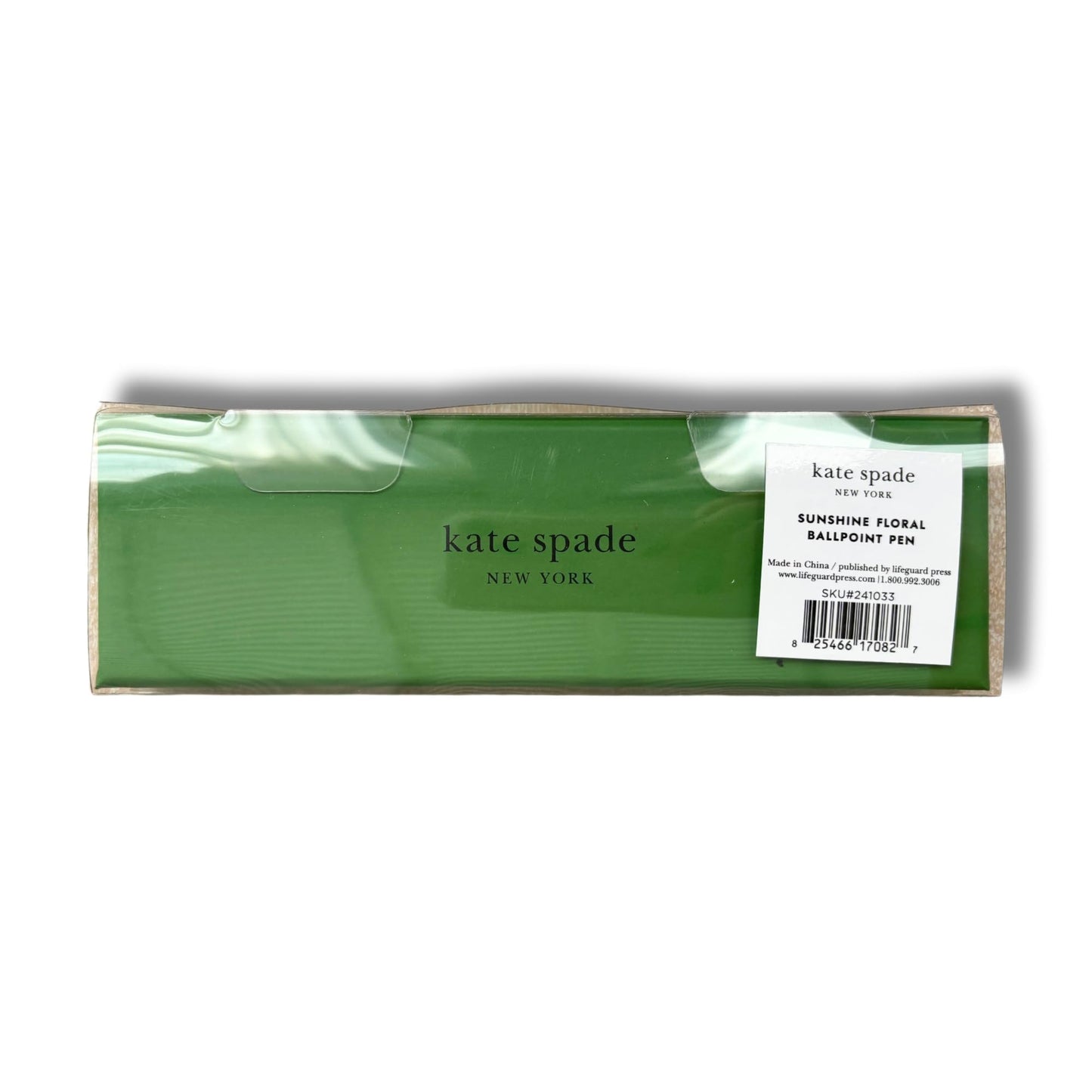 Kate Spade New York Black Ink Ballpoint Pen with Reusable Gift Box, Professional Office Pen for Women Accepts Standard Refills, Sunshine Floral