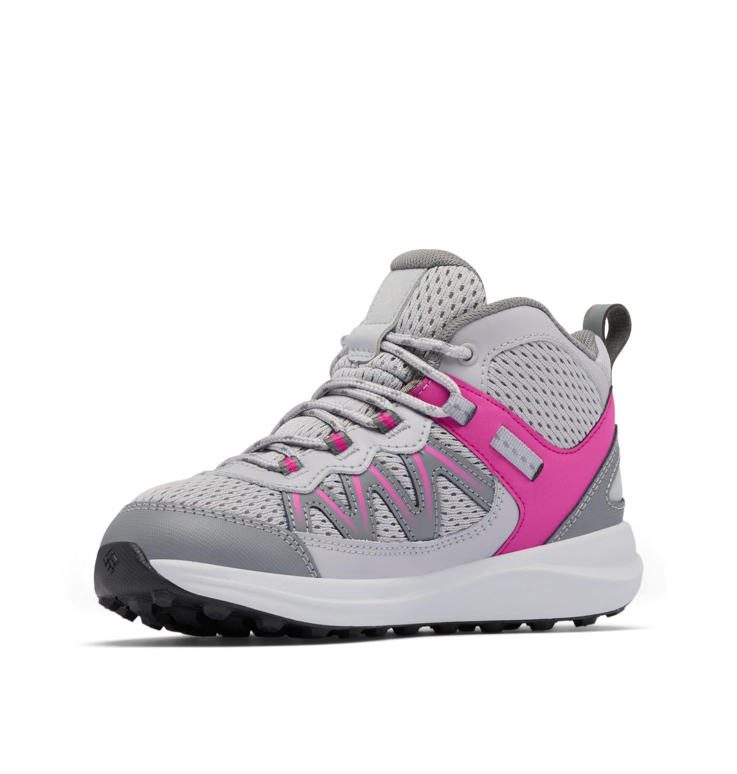 Columbia Youth Unisex Peakfreak Rush Mid Waterproof, Titanium Grey Steel/Wild Fuchsia, 5