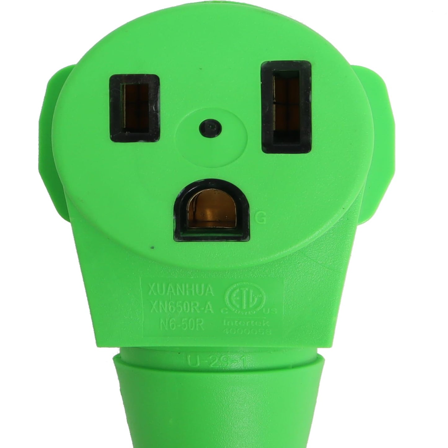 50 Amp Welder Adapter Plug 12 Inch, NEMA 14-50P to 6-50R 250V Welder Adapter,4 Prong to 3 Prong,Heavy Duty Generator Welder Plug Outlet Adapter Power STW XN1450P-A/XN650R-A,Green