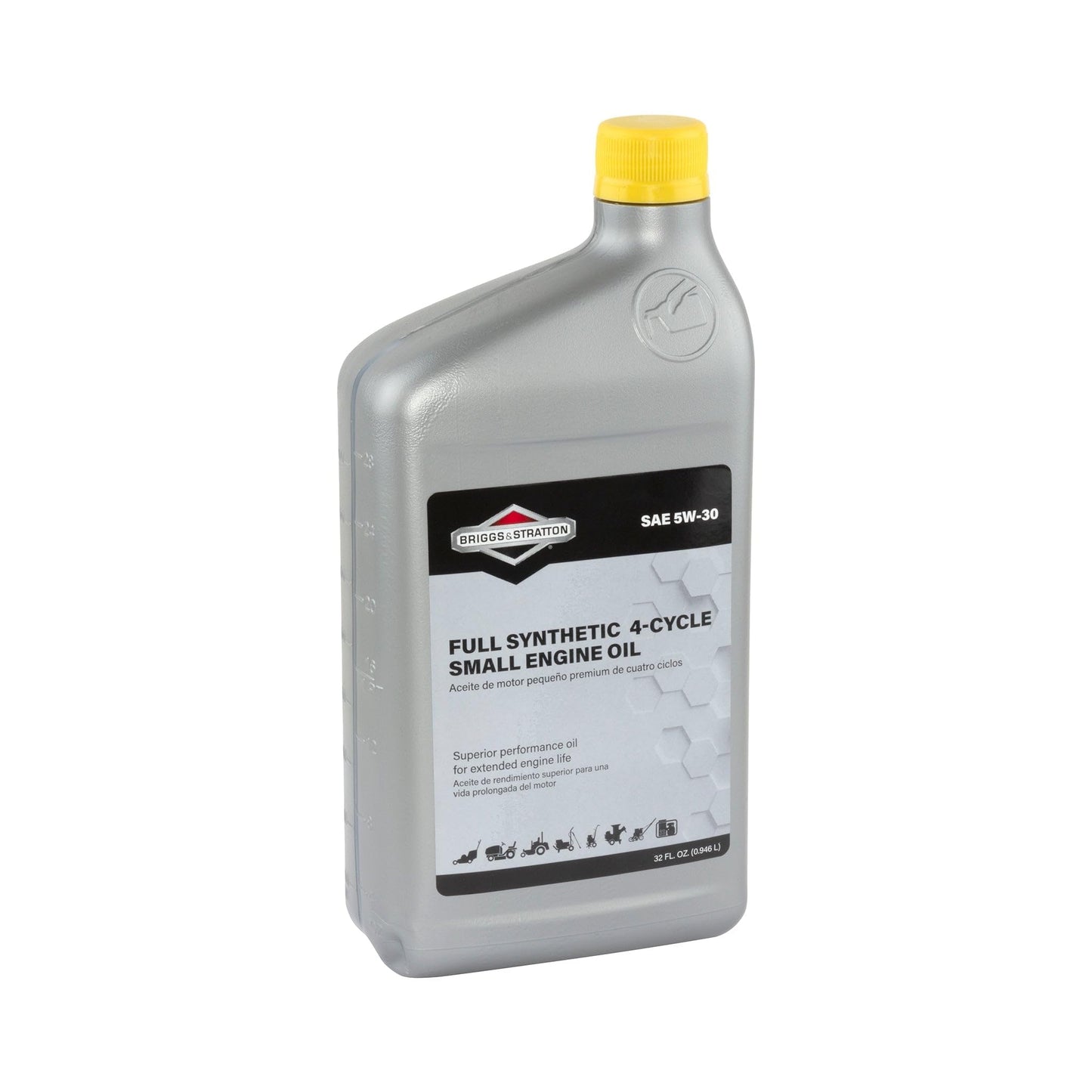 Briggs & Stratton 100074 SAE 5W-30 Synthetic Small Engine Motor Oil, 32-Ounce