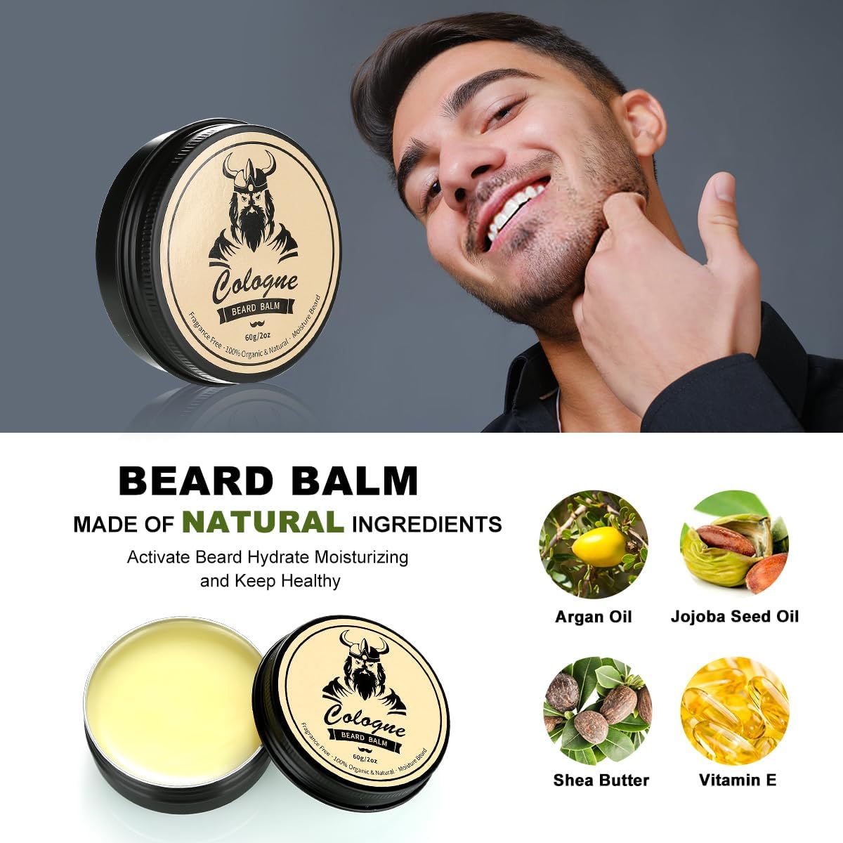 Beard Kit Gifts for Men, Father's Day Birthday Gifts for Him Men Dad Boss Husband, Grooming & Trimming Tool Complete Set, Beard Care Kit with 2 Beard Oil/Balm/Brush/Comb/Shaving Soap/Cup&Storage Bag