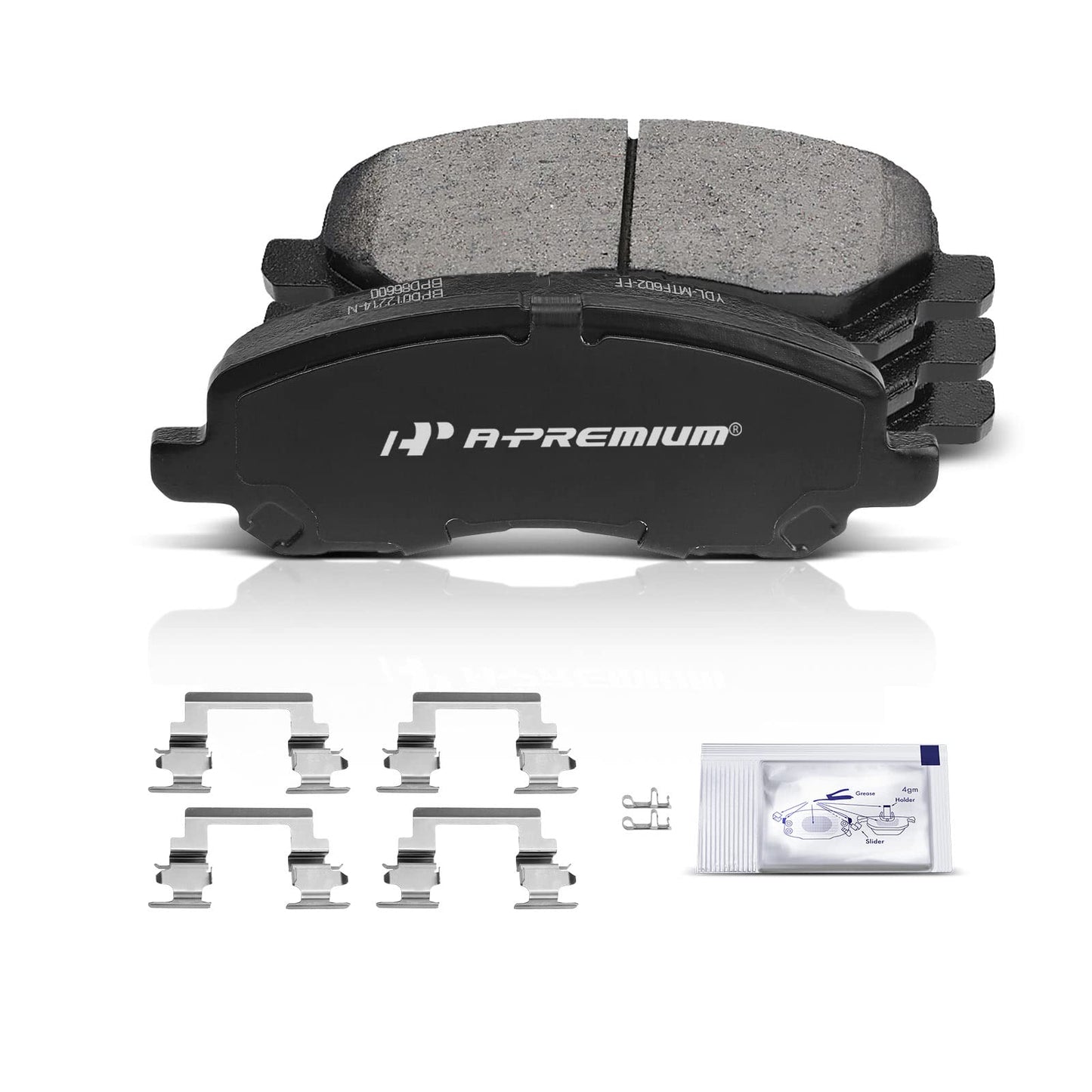 A-Premium Front Ceramic Disc Brake Pads Set Compatible with Select Chrysler, Dodge, Jeep and Mitsubishi Models - 200, Sebring, Avenger, Caliber, Stratus, Compass, Patriot, Eclipse, Galant, Lancer, RVR