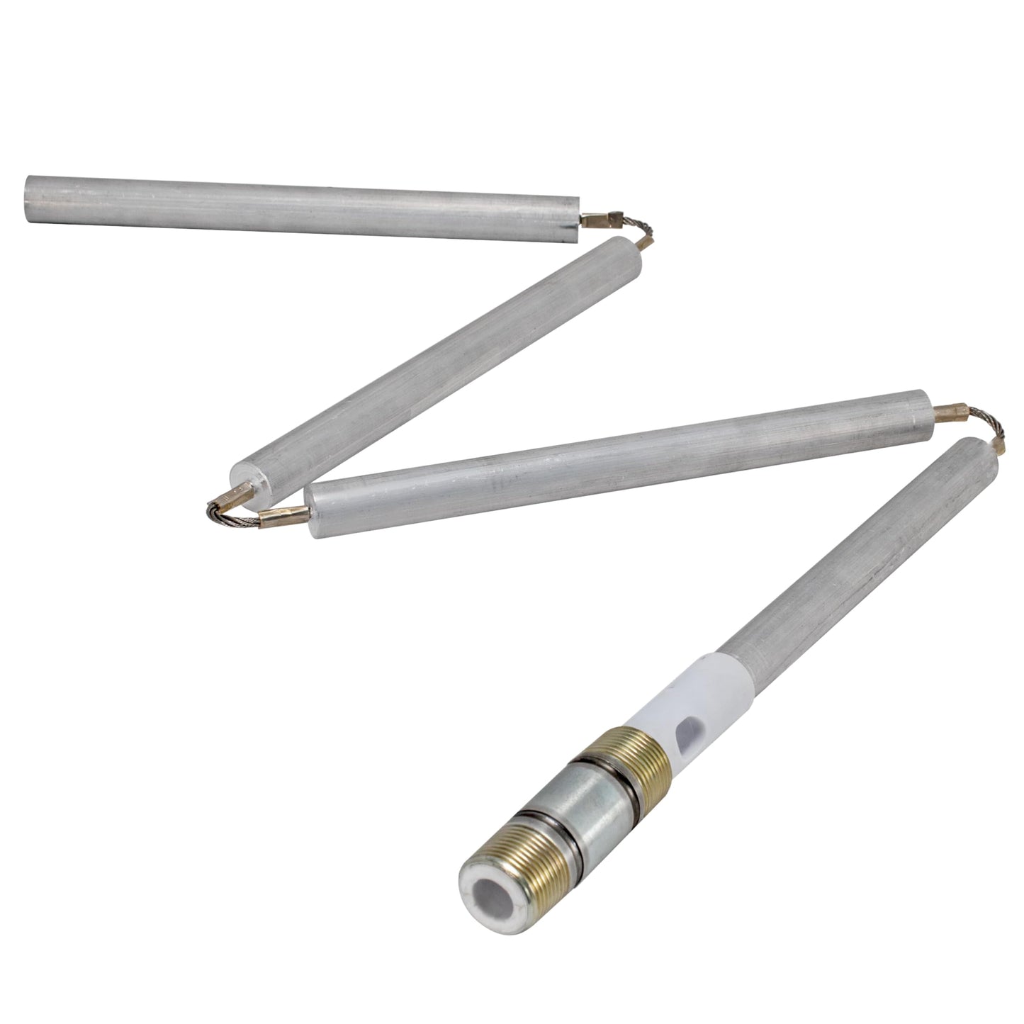 Eastman 42 Inch Flexible Magnesium Anode Rod, 3 Inch Nipple Fitting, Chrome, 60286