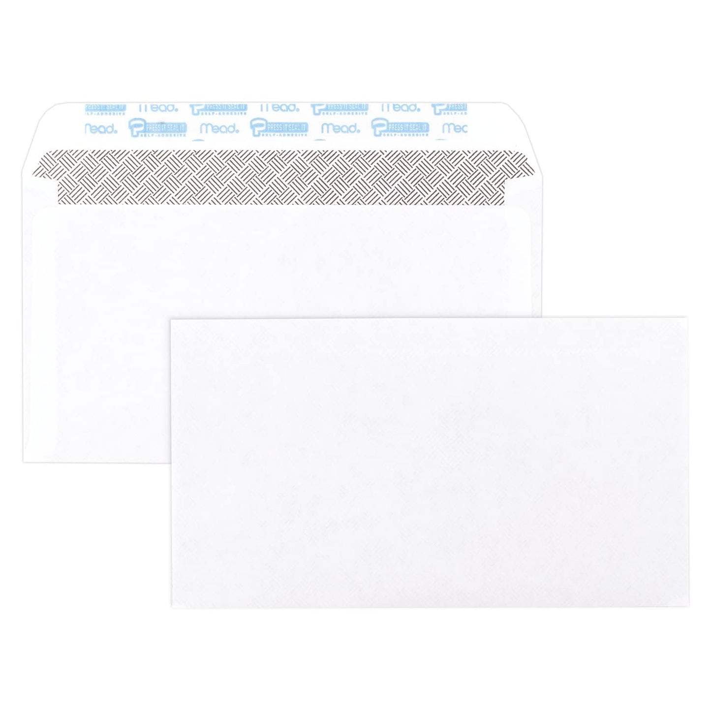 Mead #6-3/4 Envelopes, 3-5/8" x 6-1/2", Security Printed Lining for Privacy, Press-It Seal-It Self Adhesive Closure, White All-Purpose 20-lb Paper Mailing Envelopes, 500 Count (742021)