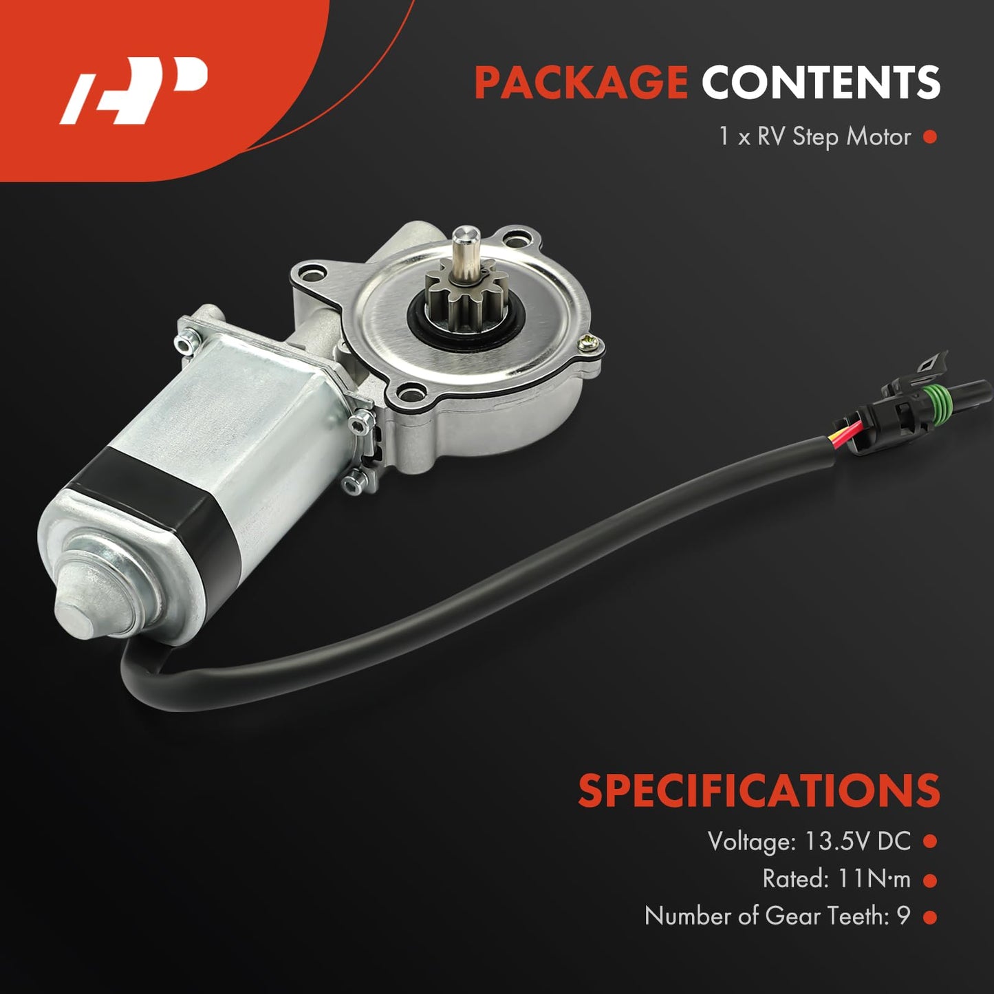 A-Premium RV Entry Step Motor Compatible with Kwikee Electric RV Steps 24 25 42 44 47 Revolution Series, Replace# 300-1457, 094707-05-701, 1010002326