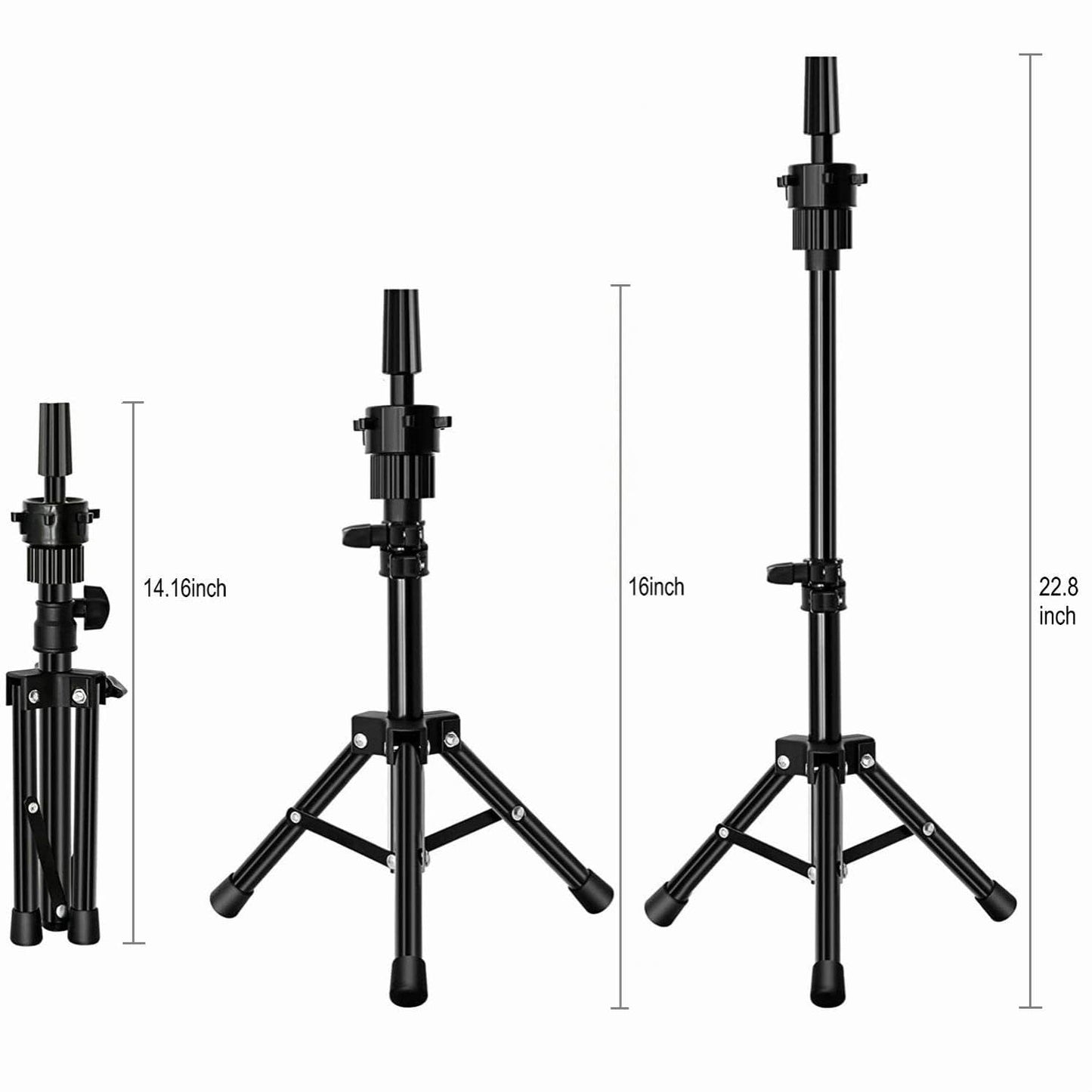 FUTAI Real 100% Human Hair Mannequin Head with Tripod Stand for Hairdresser Practice Manikin Cosmetology Doll Training Head Braiding Styling Curling Cutting Updos Display